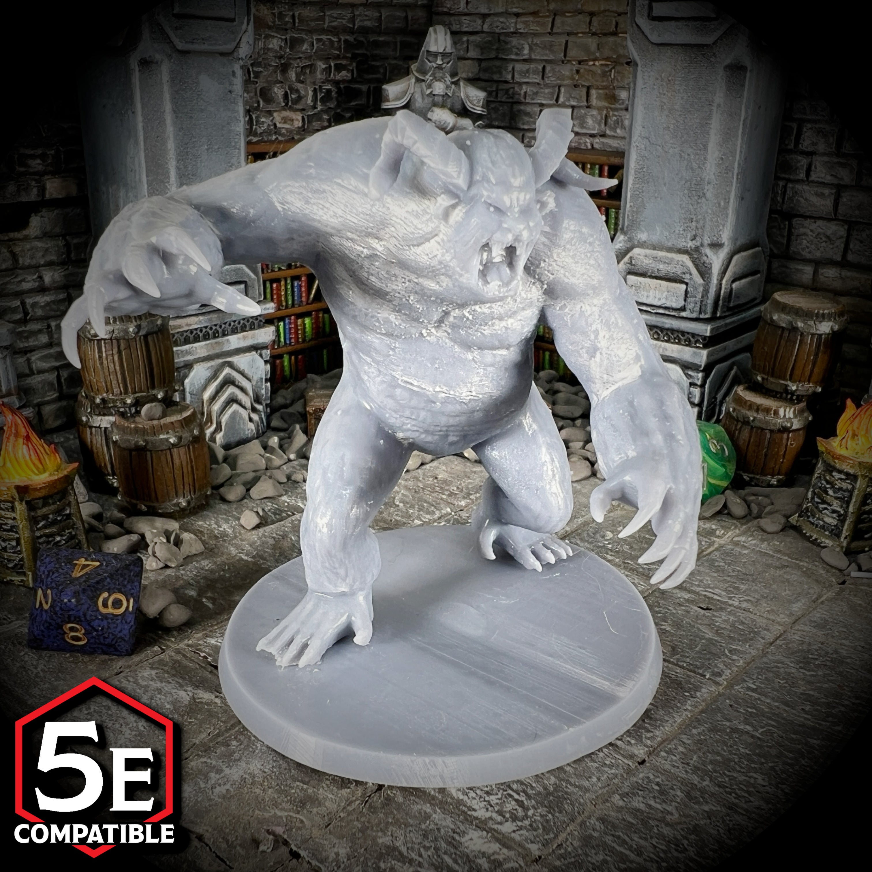 The highest quality, reasonably priced 28mm scale Abominable Snowman - Glazhael the Cloudchaser miniatures for Dungeons & Dragons, Pathfinder, GURPS, and other TTRPGS!