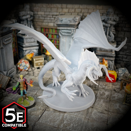 The highest quality, reasonably priced 28mm scale Adult Black Dragon miniatures for Dungeons & Dragons, Pathfinder, GURPS, and other TTRPGS!