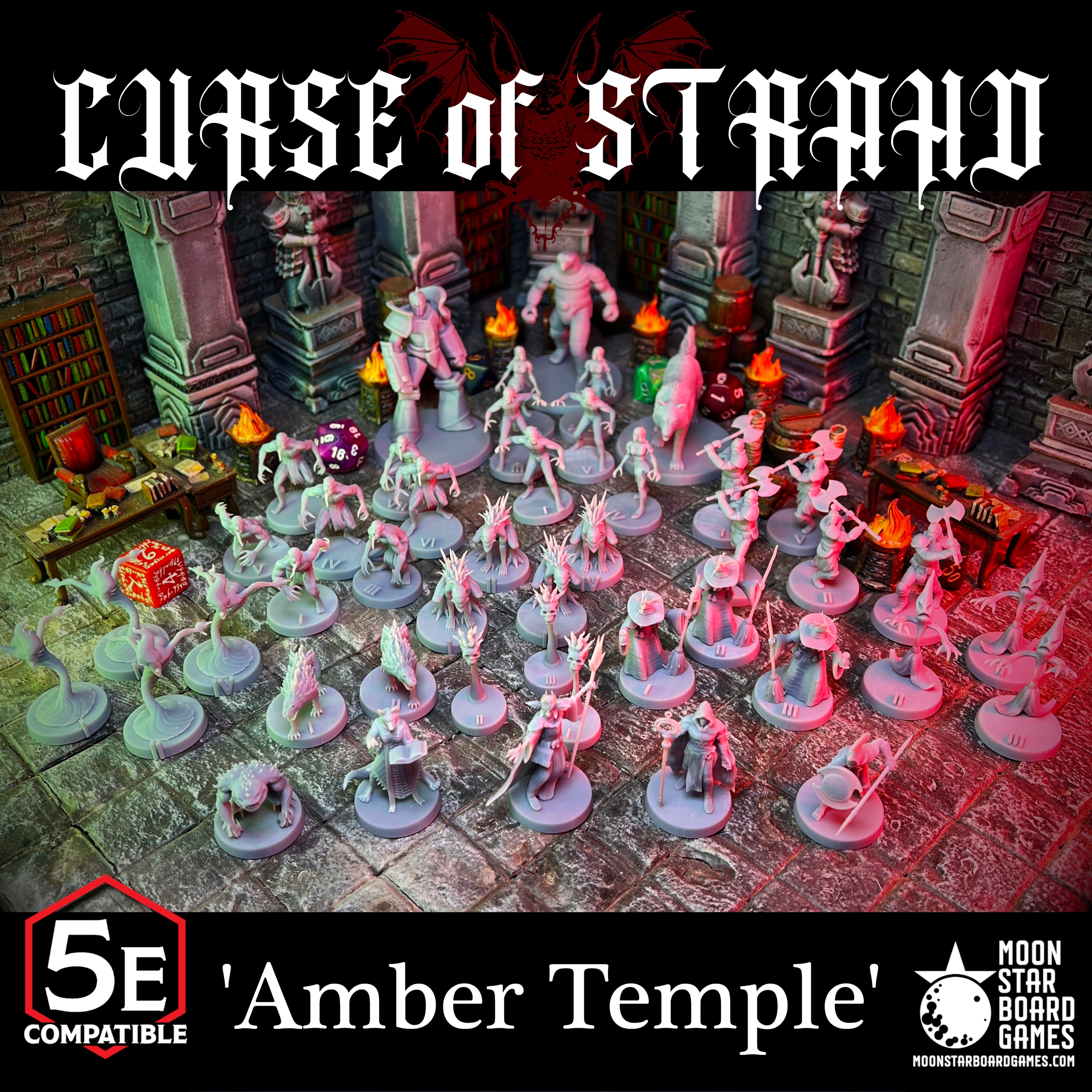 Curse of Stradh Amber Temple - 45pc - COMPLETE ADVENTURE PACK