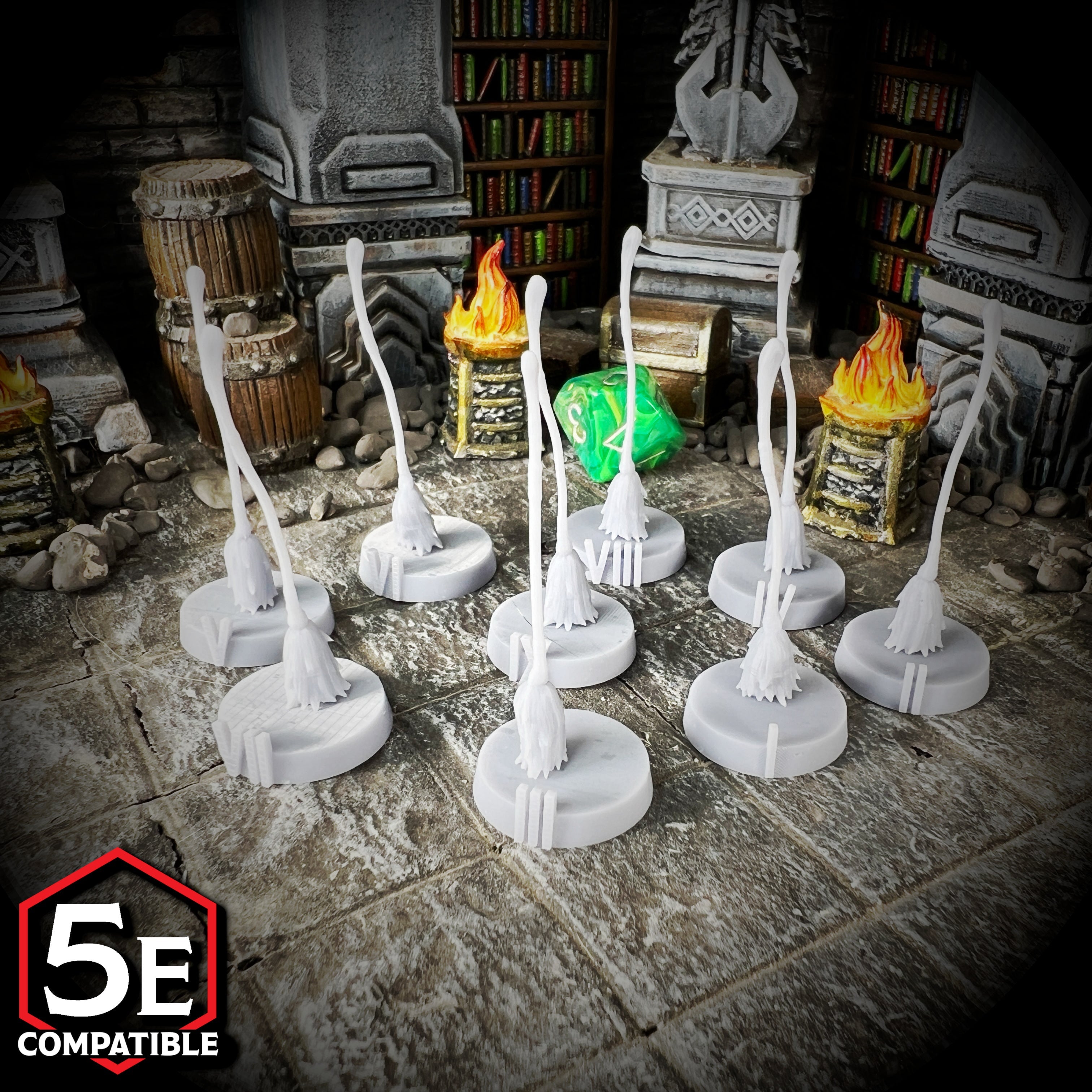 The highest quality, reasonably priced 28mm scale Animated Broom miniatures for Dungeons & Dragons, Pathfinder, GURPS, and other TTRPGS!