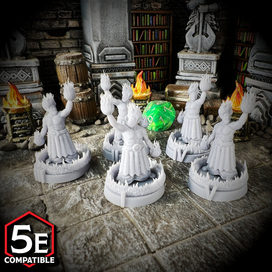 The highest quality, reasonably priced 28mm scale Azer Pyromancer miniatures for Dungeons & Dragons, Pathfinder, GURPS, and other TTRPGS!