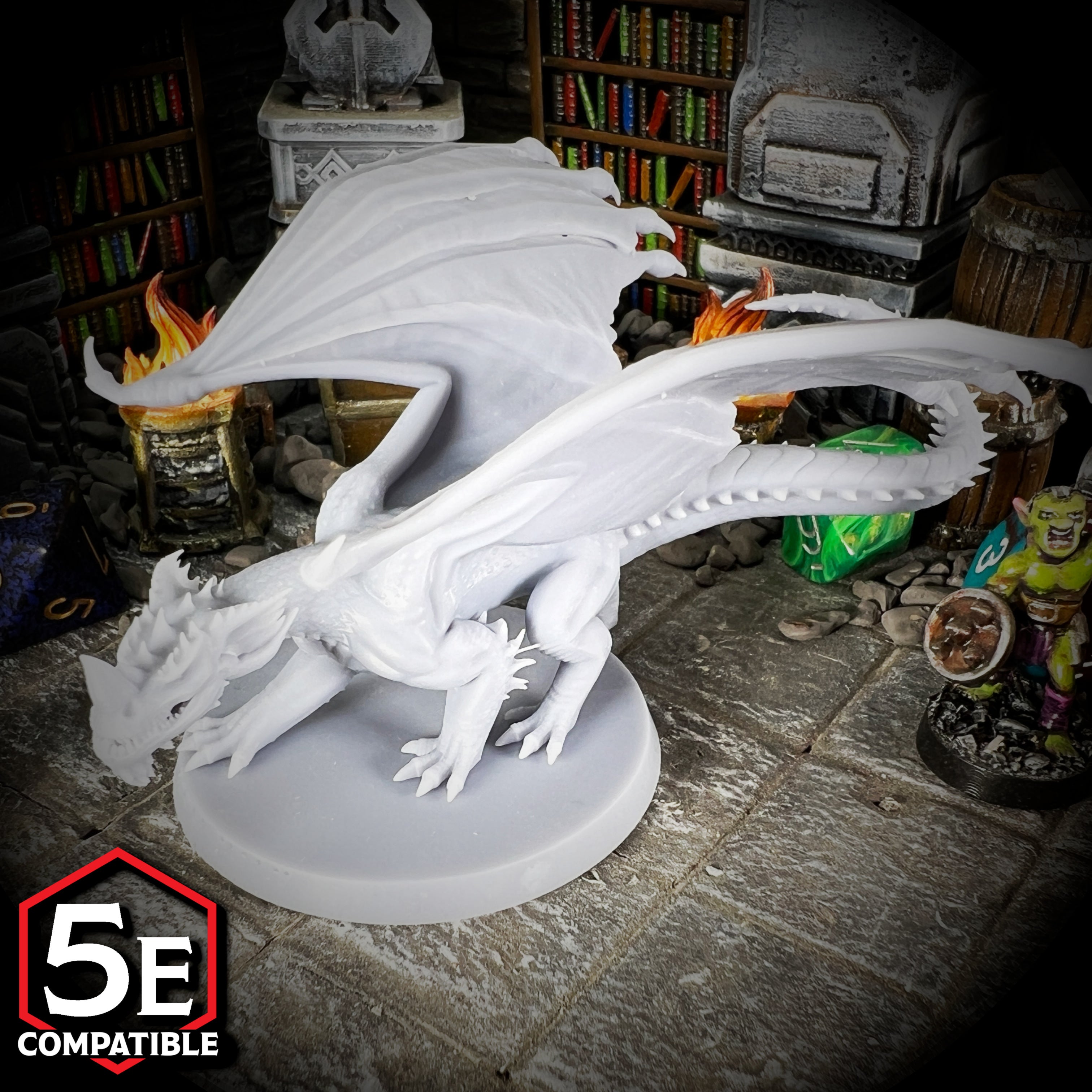 The highest quality, reasonably priced 28mm scale Young Blue Dragon miniatures for Dungeons & Dragons, Pathfinder, GURPS, and other TTRPGS!