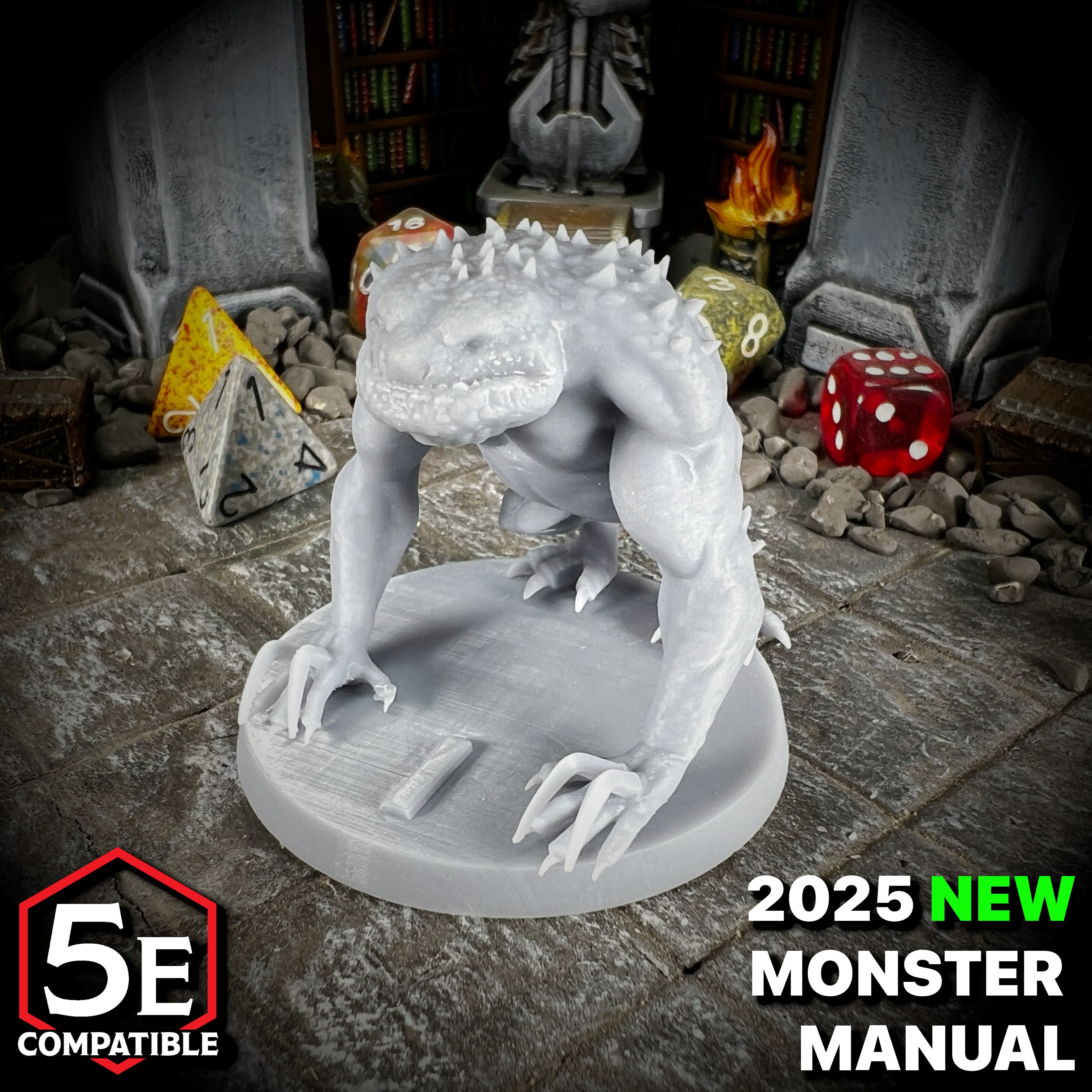 The highest quality, reasonably priced 28mm scale Blue Slaad miniatures for Dungeons & Dragons, Pathfinder, GURPS, and other TTRPGS!