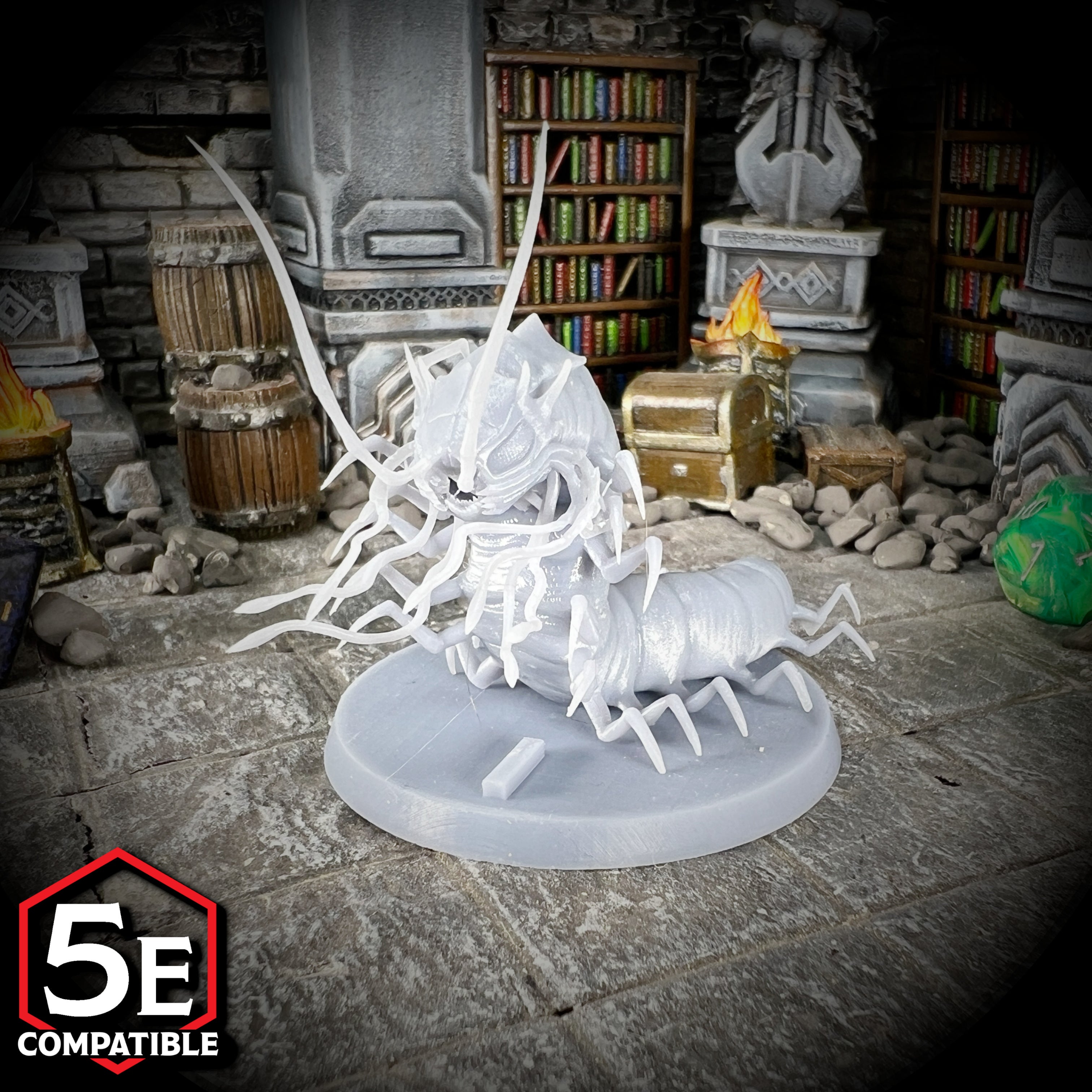 The highest quality, reasonably priced 28mm scale Carrion Crawler miniatures for Dungeons & Dragons, Pathfinder, GURPS, and other TTRPGS!