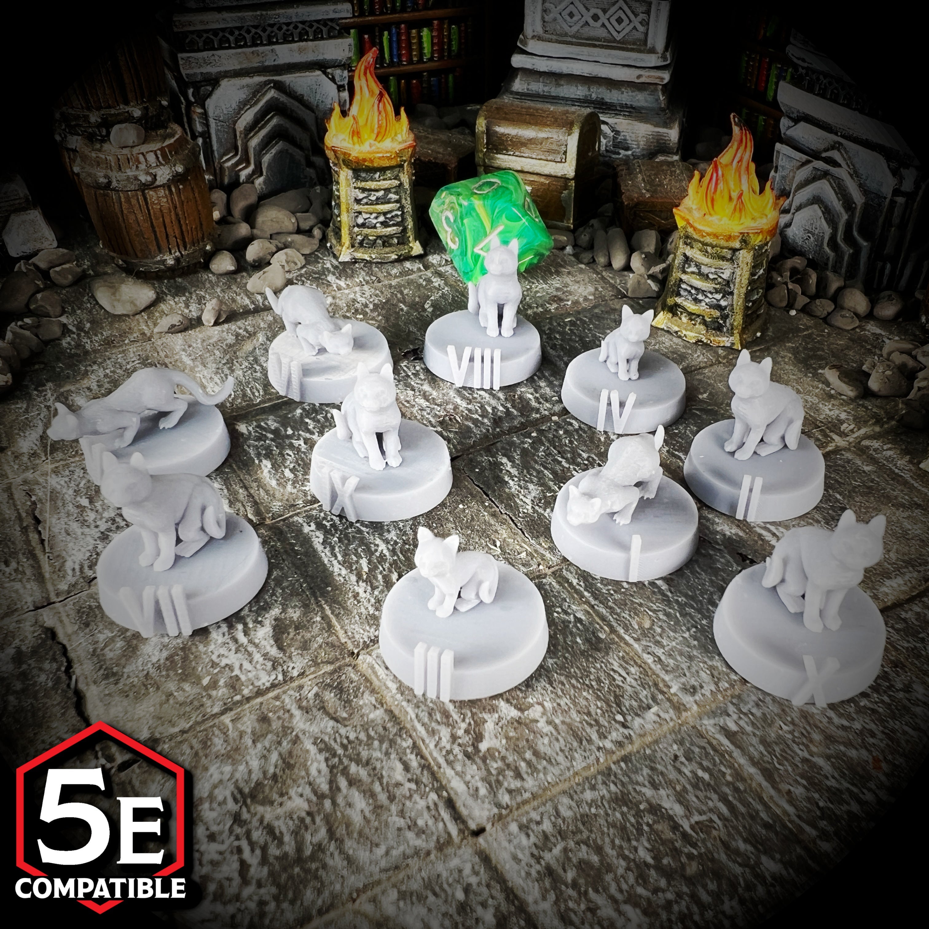 The highest quality, reasonably priced 28mm scale Cats miniatures for Dungeons & Dragons, Pathfinder, GURPS, and other TTRPGS!