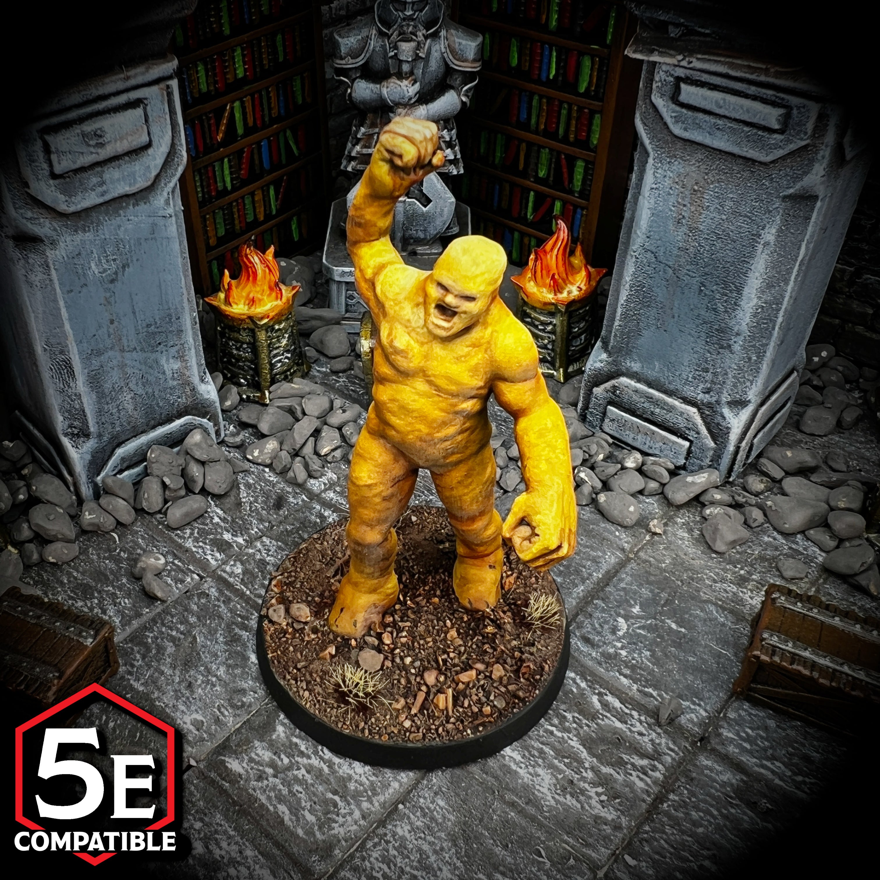 The highest quality, reasonably priced 28mm scale Clay Golem miniatures for Dungeons & Dragons, Pathfinder, GURPS, and other TTRPGS!
