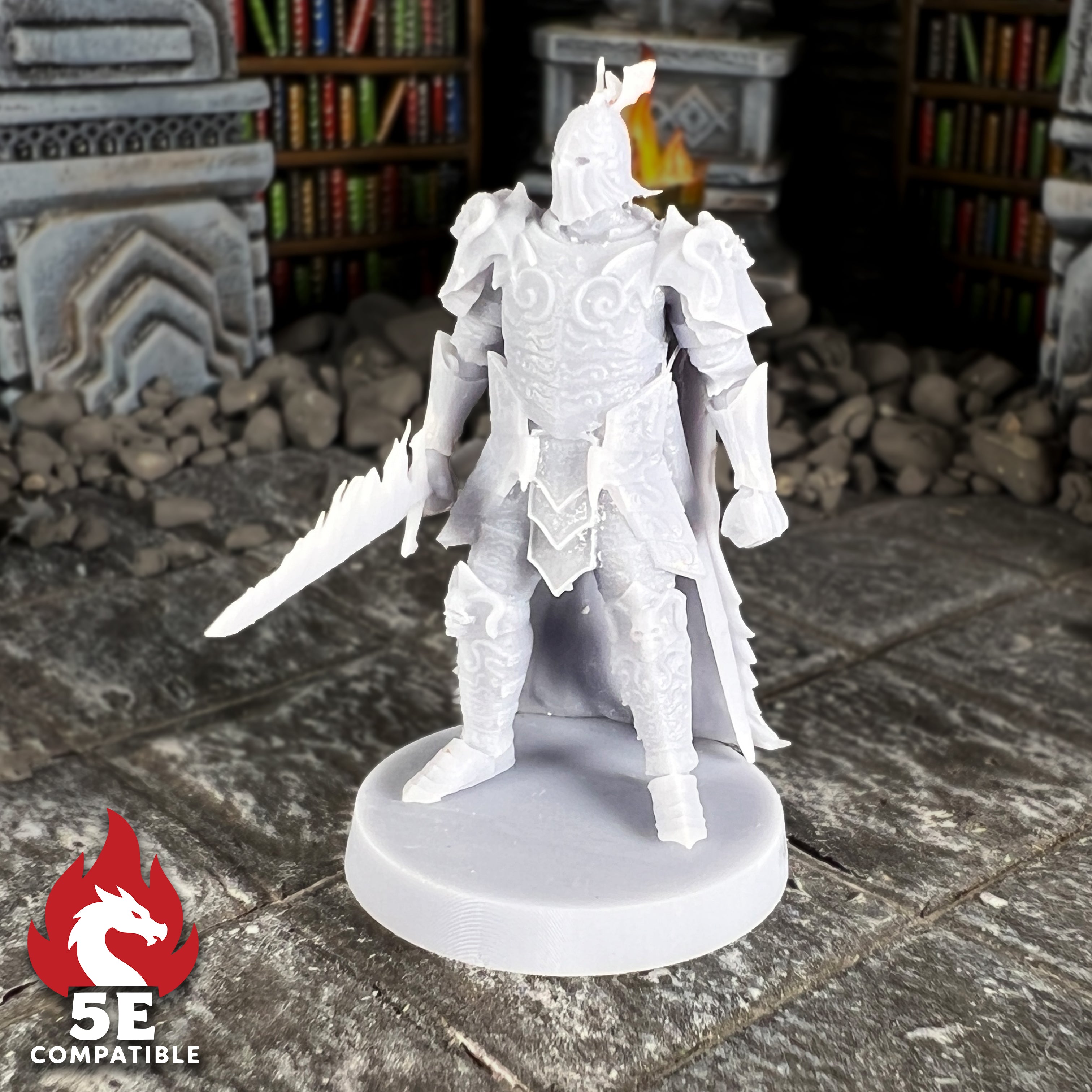 The highest quality, reasonably priced 28mm scale Death Knight on Foot miniatures for Dungeons & Dragons, Pathfinder, GURPS, and other TTRPGS!