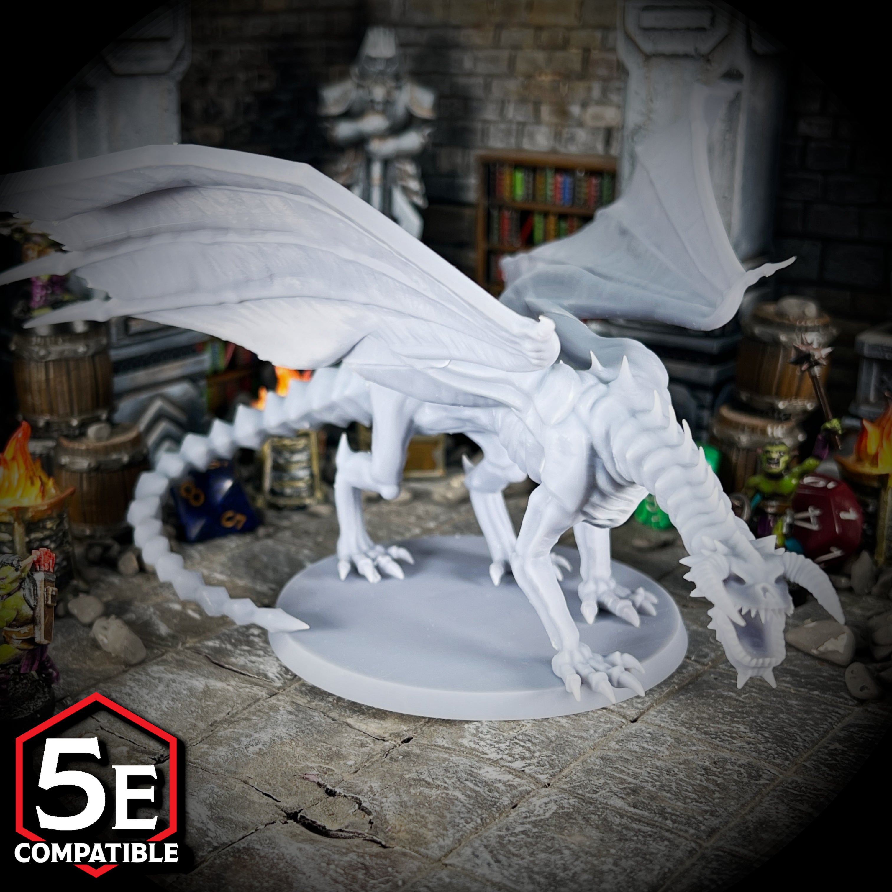 The highest quality, reasonably priced 28mm scale Dracolich miniatures for Dungeons & Dragons, Pathfinder, GURPS, and other TTRPGS!
