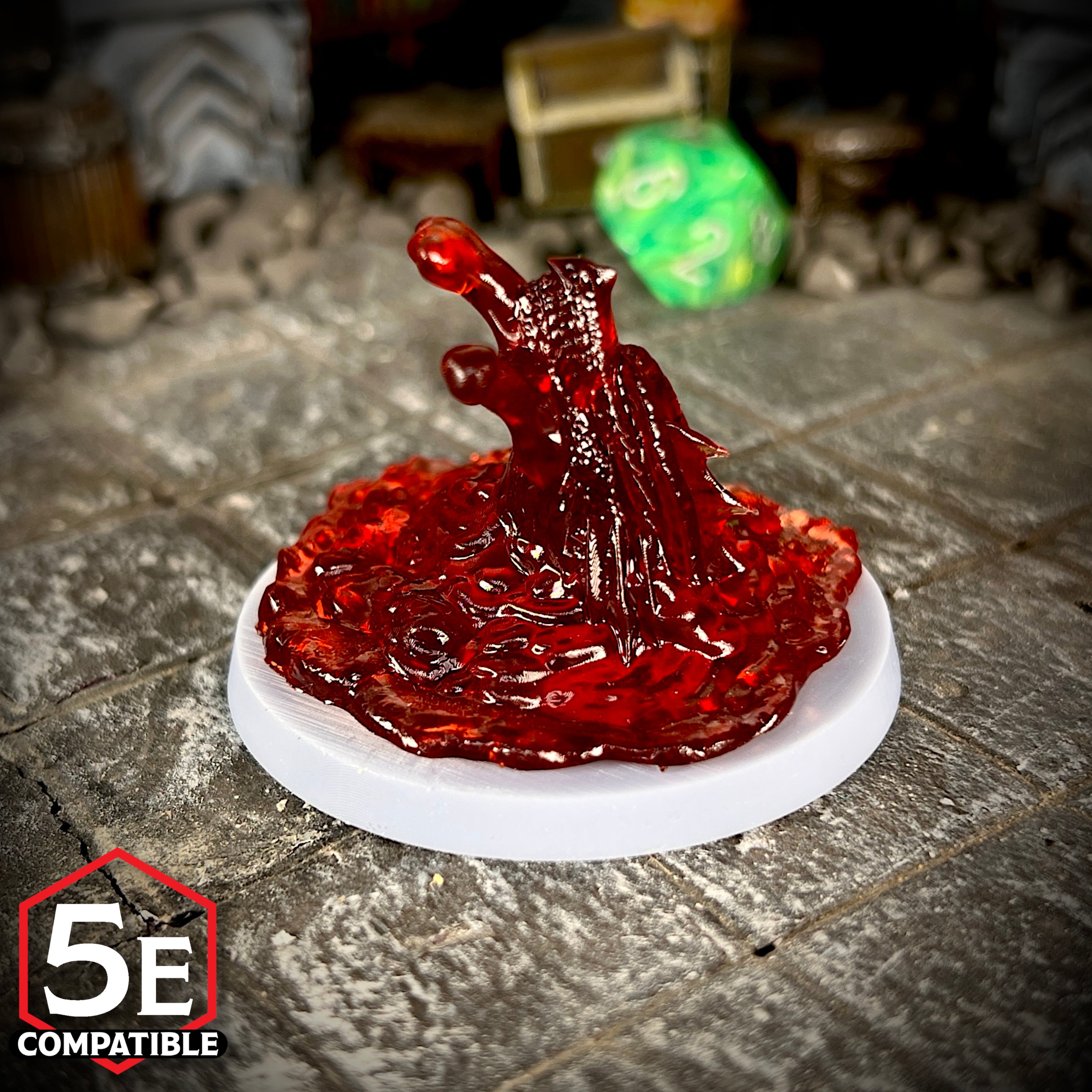 The highest quality, reasonably priced 28mm scale Dragonblood Ooze miniatures for Dungeons & Dragons, Pathfinder, GURPS, and other TTRPGS!