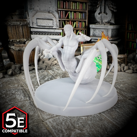 The highest quality, reasonably priced 28mm scale Drider miniatures for Dungeons & Dragons, Pathfinder, GURPS, and other TTRPGS!