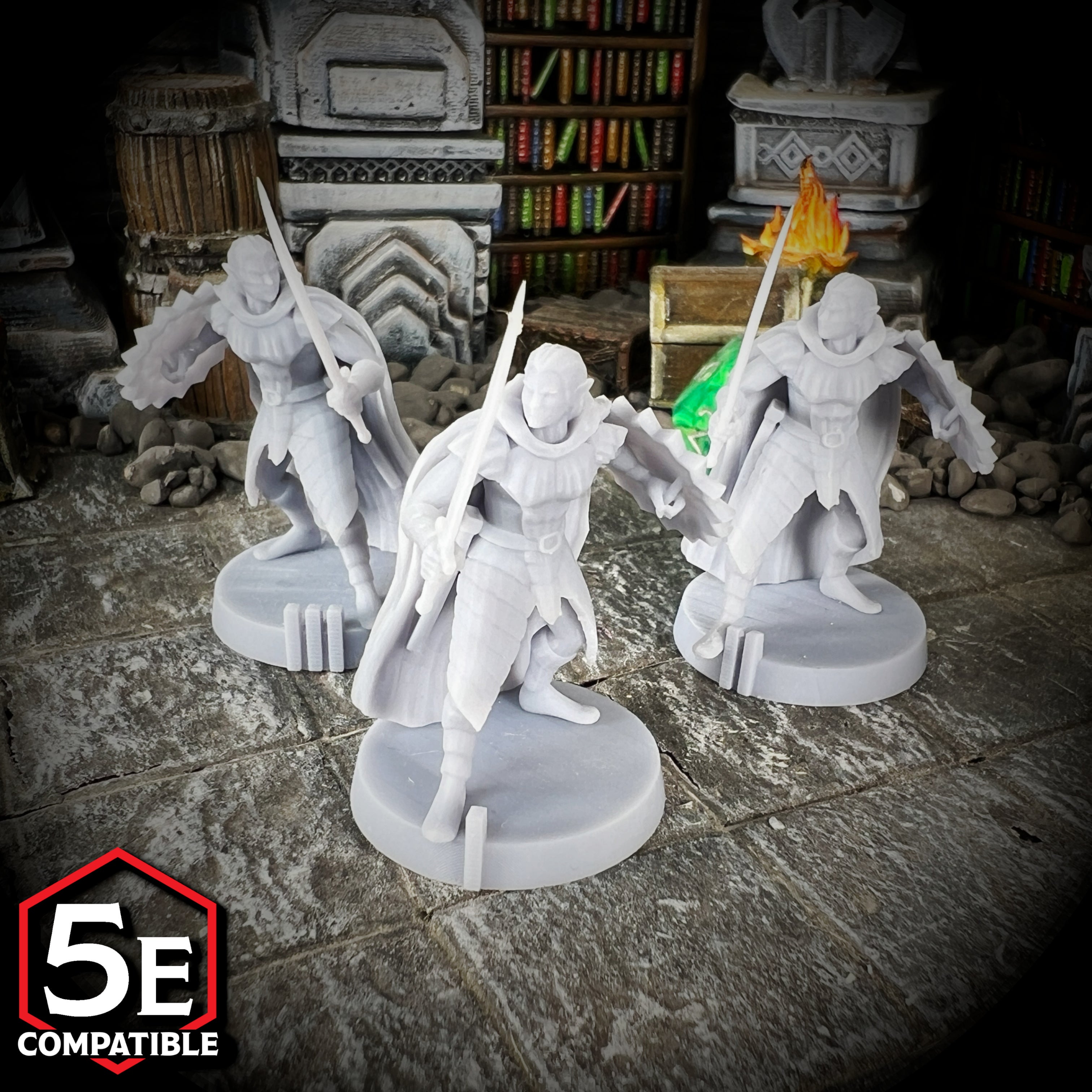 The highest quality, reasonably priced 28mm scale Drow Elite Warrior miniatures for Dungeons & Dragons, Pathfinder, GURPS, and other TTRPGS!
