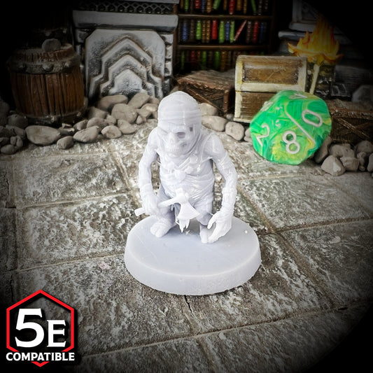 The highest quality, reasonably priced 28mm scale Dwarf Mummy miniatures for Dungeons & Dragons, Pathfinder, GURPS, and other TTRPGS!