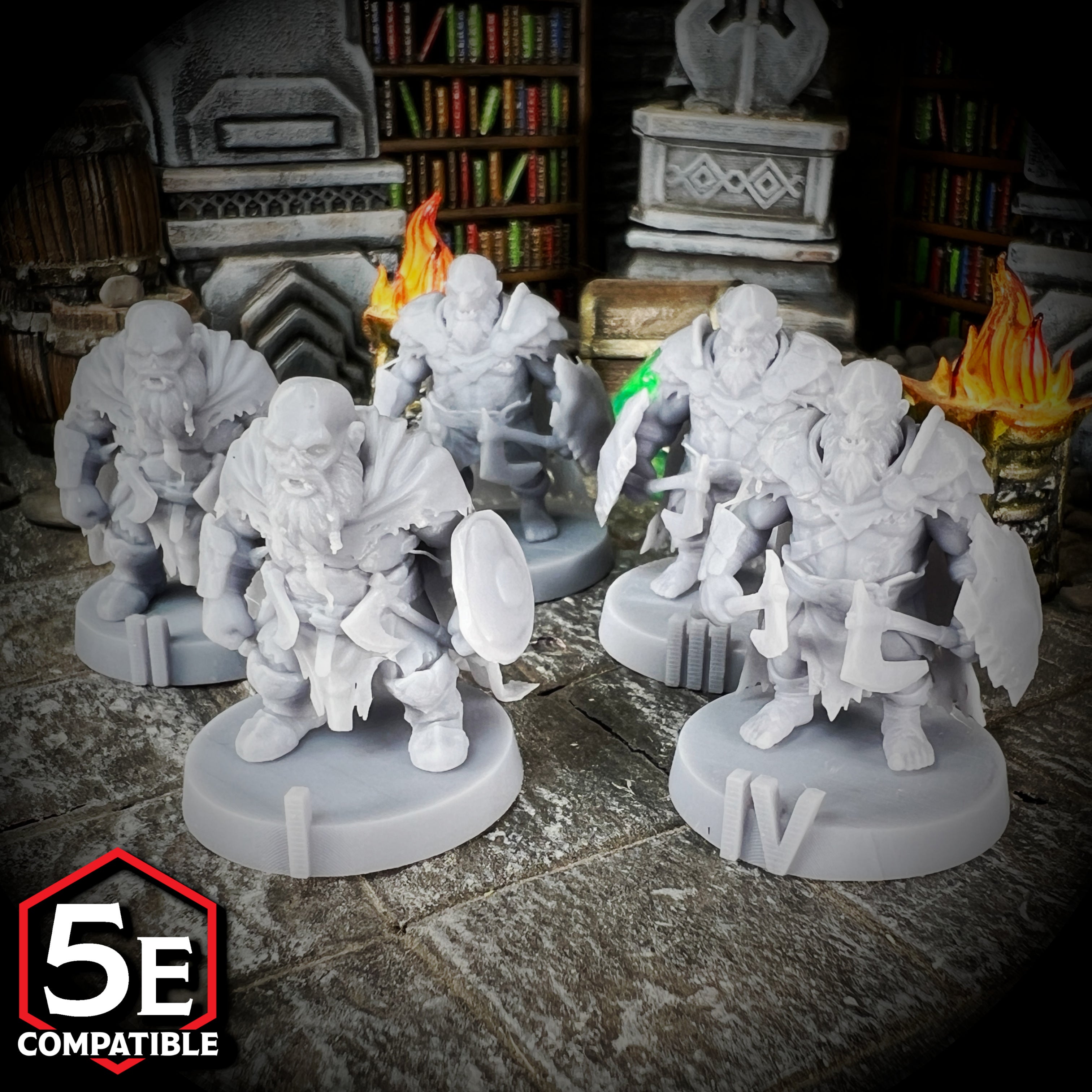 The highest quality, reasonably priced 28mm scale Dwarf Zombie miniatures for Dungeons & Dragons, Pathfinder, GURPS, and other TTRPGS!