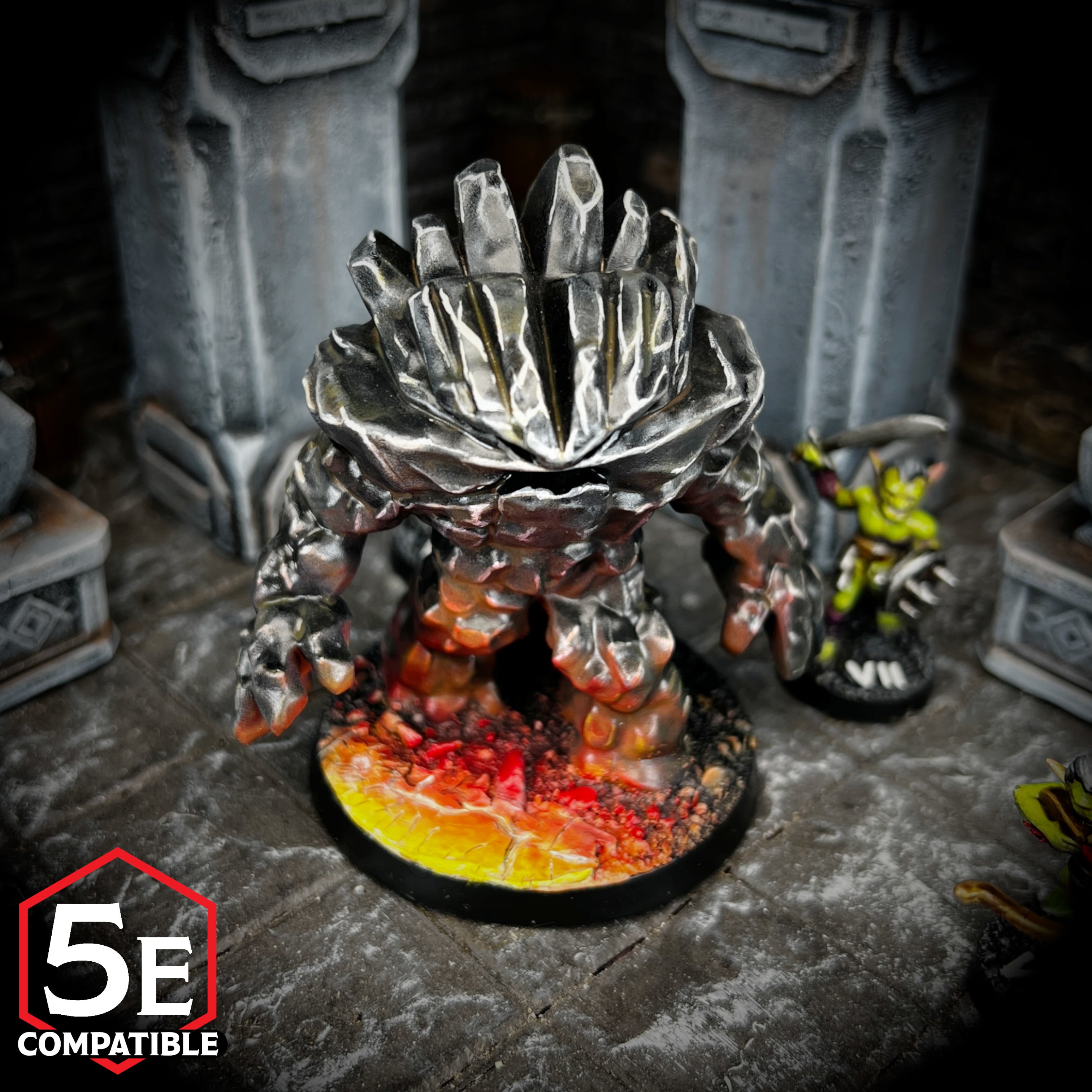 The highest quality, reasonably priced 28mm scale Earth Elemental miniatures for Dungeons & Dragons, Pathfinder, GURPS, and other TTRPGS!