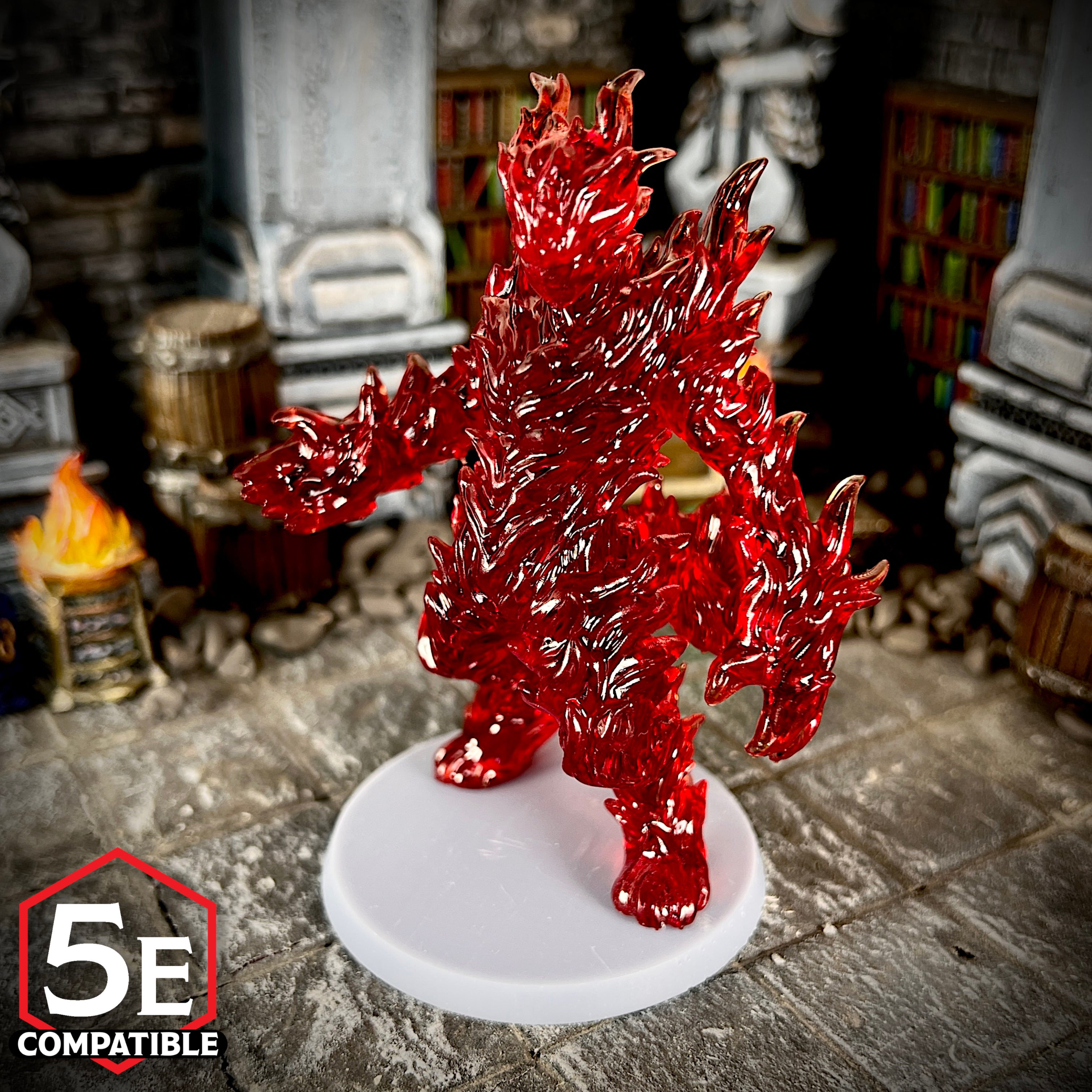 The highest quality, reasonably priced 28mm scale Fire Elemental miniatures for Dungeons & Dragons, Pathfinder, GURPS, and other TTRPGS!