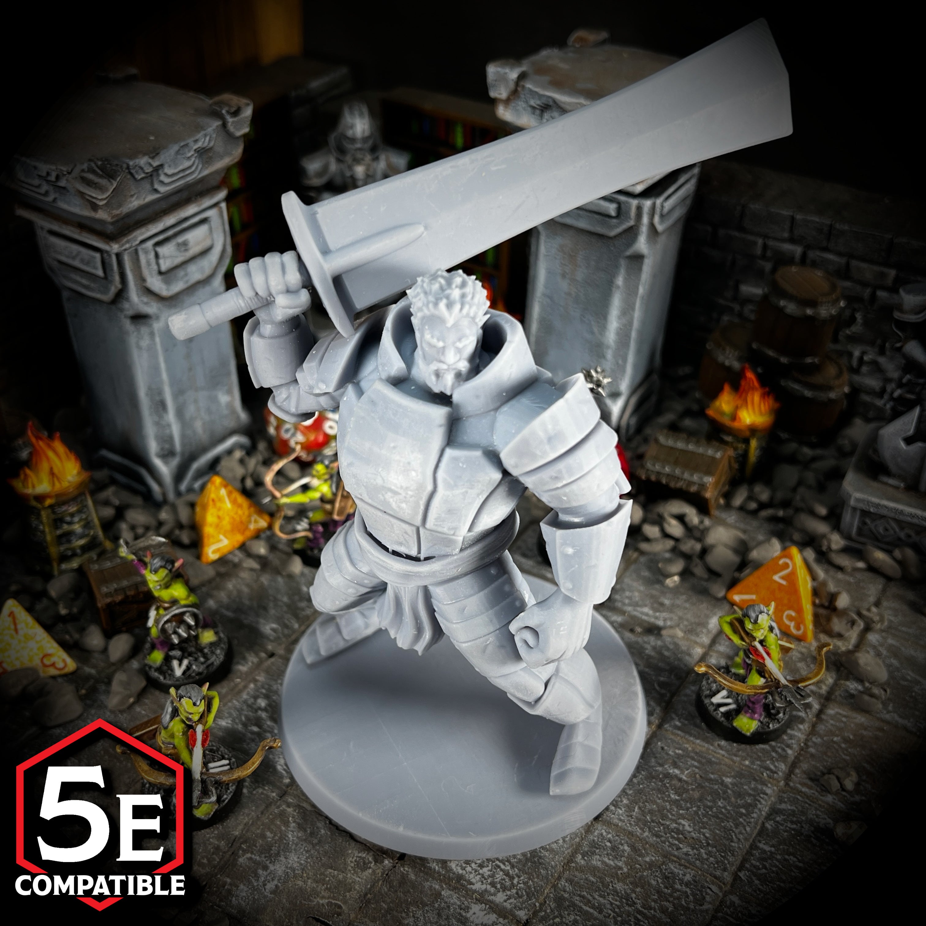 The highest quality, reasonably priced 28mm scale Fire Giant Male miniatures for Dungeons & Dragons, Pathfinder, GURPS, and other TTRPGS!