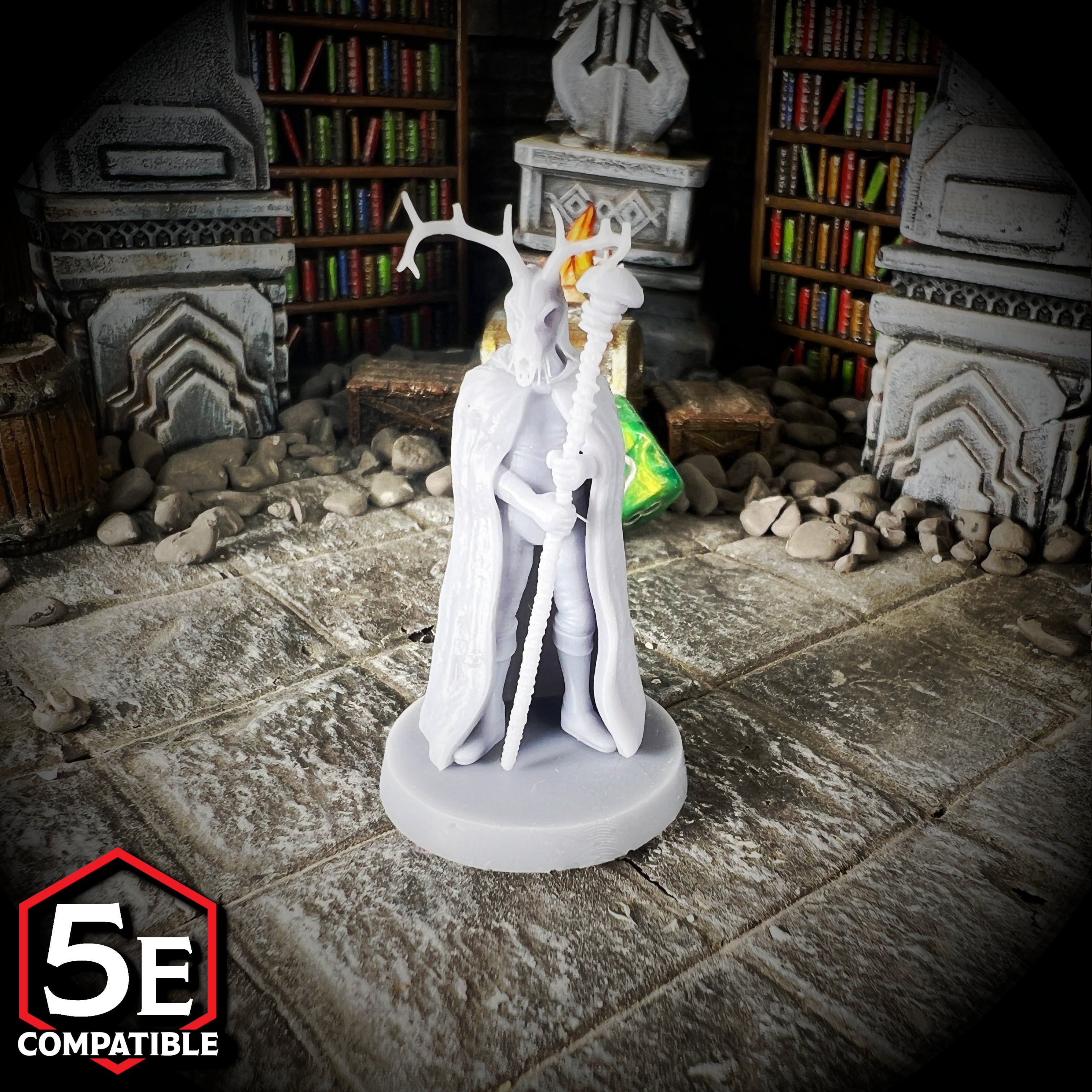 The highest quality, reasonably priced 28mm scale Frost Druid miniatures for Dungeons & Dragons, Pathfinder, GURPS, and other TTRPGS!