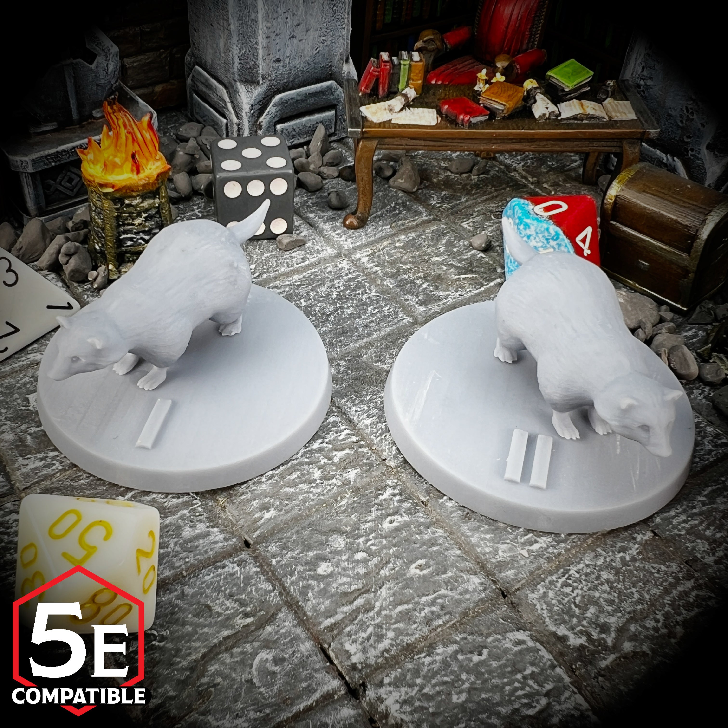 The highest quality, reasonably priced 28mm scale Giant Badger miniatures for Dungeons & Dragons, Pathfinder, GURPS, and other TTRPGS!