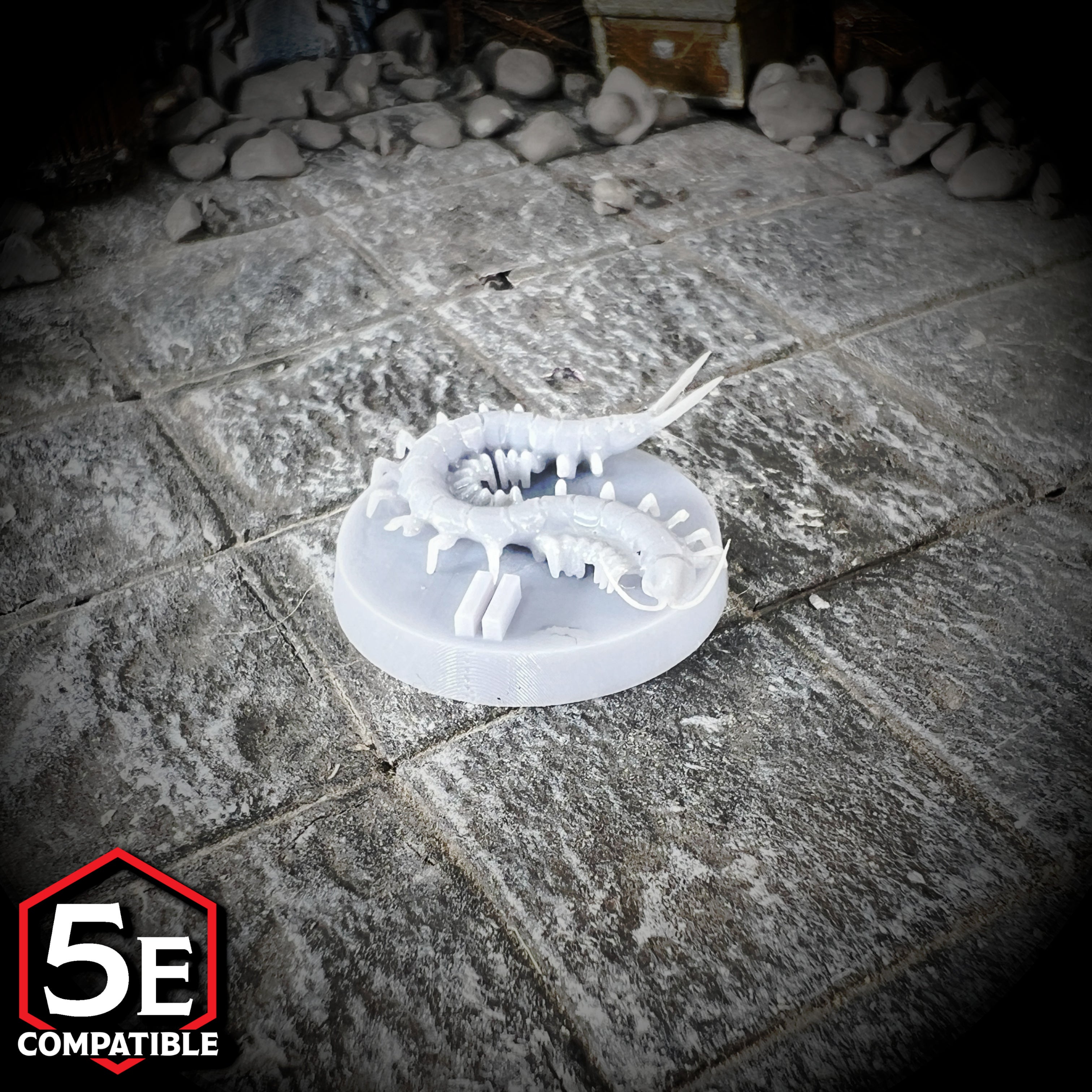 The highest quality, reasonably priced 28mm scale Giant Centipede miniatures for Dungeons & Dragons, Pathfinder, GURPS, and other TTRPGS!