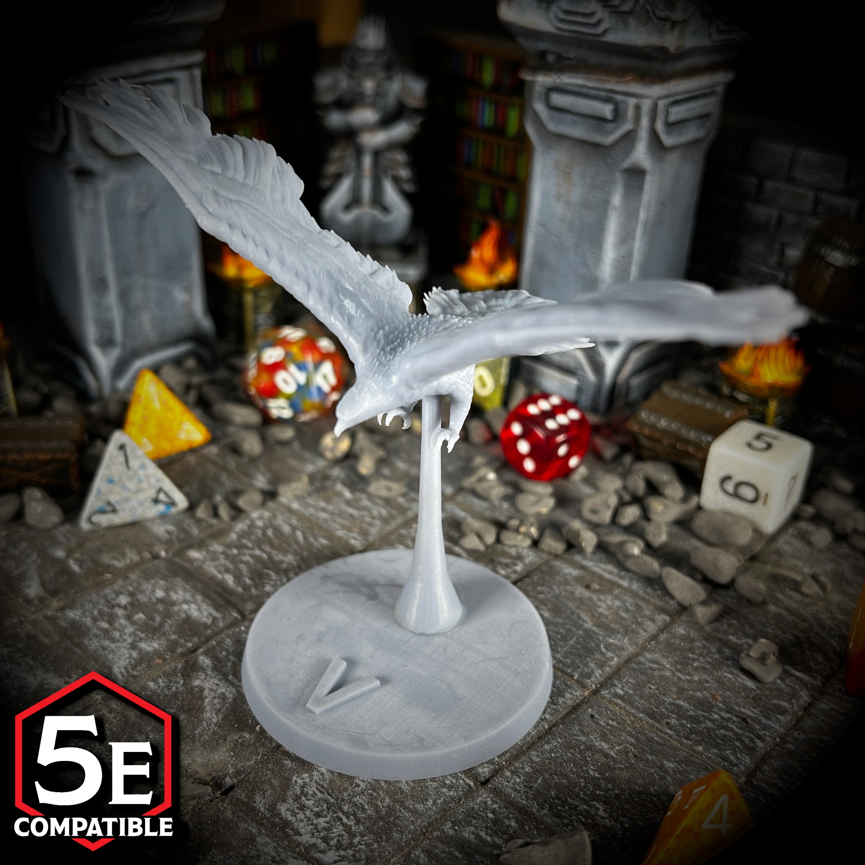 The highest quality, reasonably priced 28mm scale Giant Eagle miniatures for Dungeons & Dragons, Pathfinder, GURPS, and other TTRPGS!