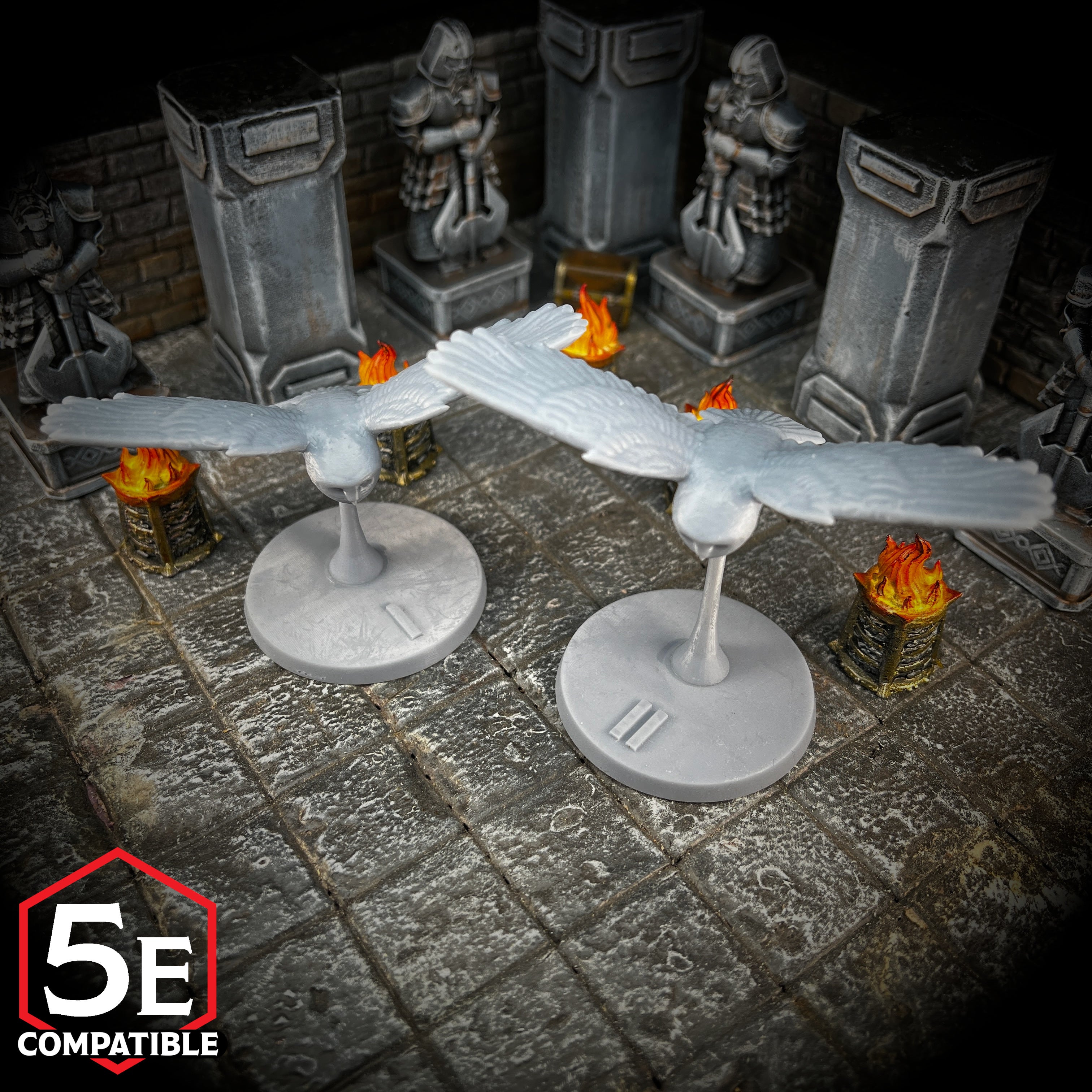 The highest quality, reasonably priced 28mm scale Giant Owl miniatures for Dungeons & Dragons, Pathfinder, GURPS, and other TTRPGS!