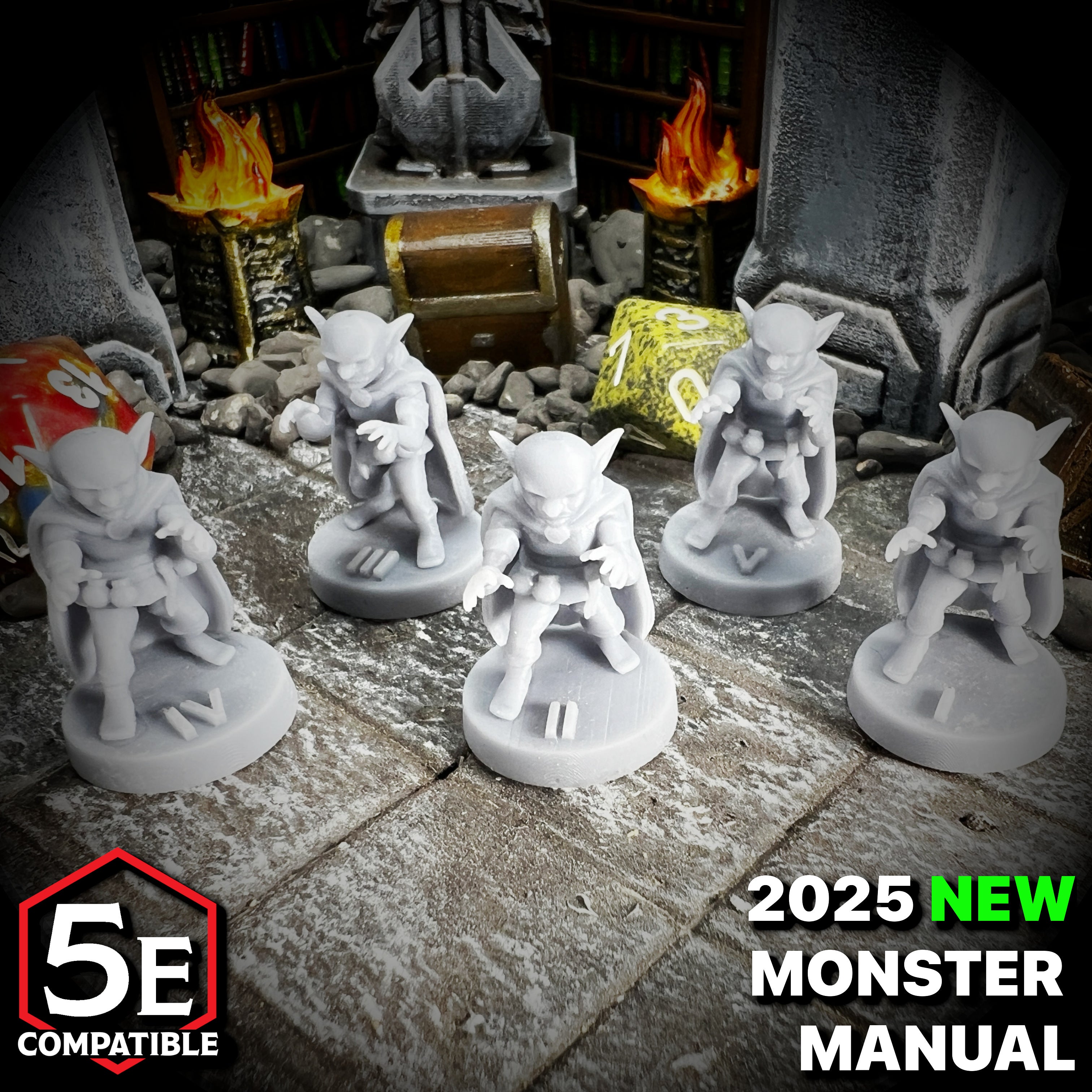 The highest quality, reasonably priced 28mm scale Goblin Hexer miniatures for Dungeons & Dragons, Pathfinder, GURPS, and other TTRPGS!