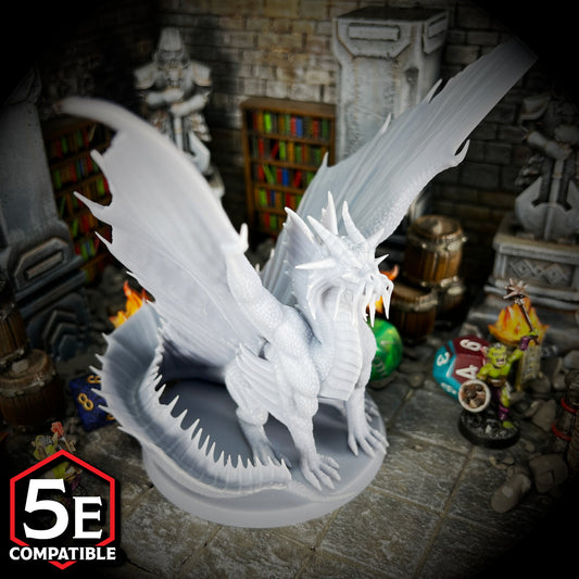 The highest quality, reasonably priced 28mm scale Adult Gold Dragon miniatures for Dungeons & Dragons, Pathfinder, GURPS, and other TTRPGS!