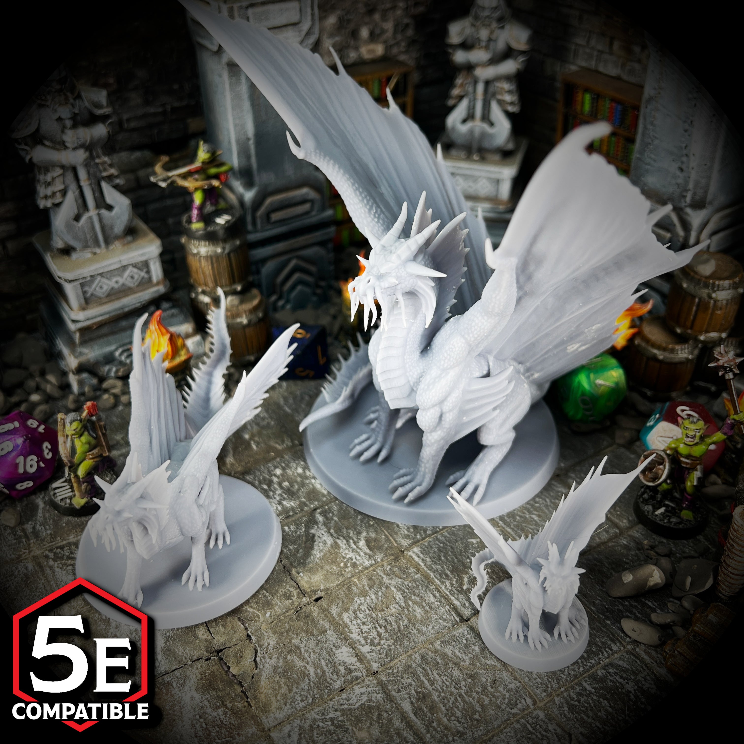 The highest quality, reasonably priced 28mm scale Gold Dragon miniatures for Dungeons & Dragons, Pathfinder, GURPS, and other TTRPGS!