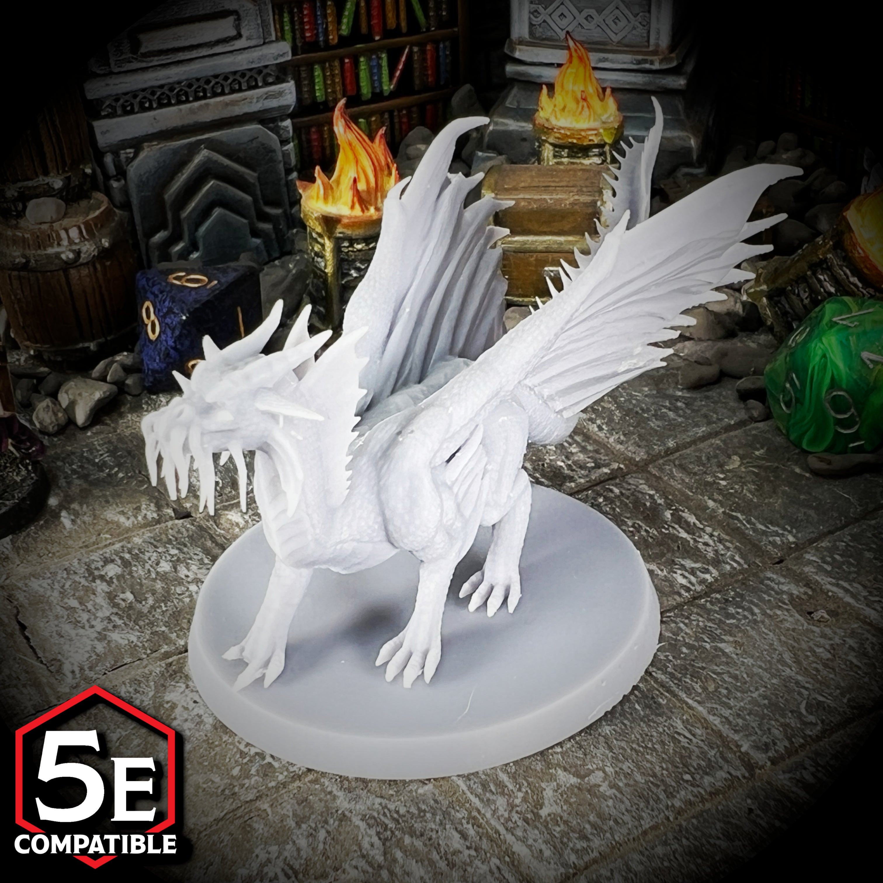 The highest quality, reasonably priced 28mm scale Young Gold Dragon miniatures for Dungeons & Dragons, Pathfinder, GURPS, and other TTRPGS!