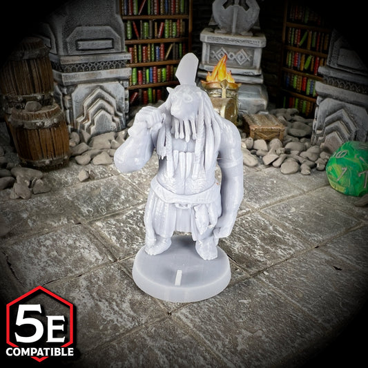 The highest quality, reasonably priced 28mm scale Goliath Werebear miniatures for Dungeons & Dragons, Pathfinder, GURPS, and other TTRPGS!
