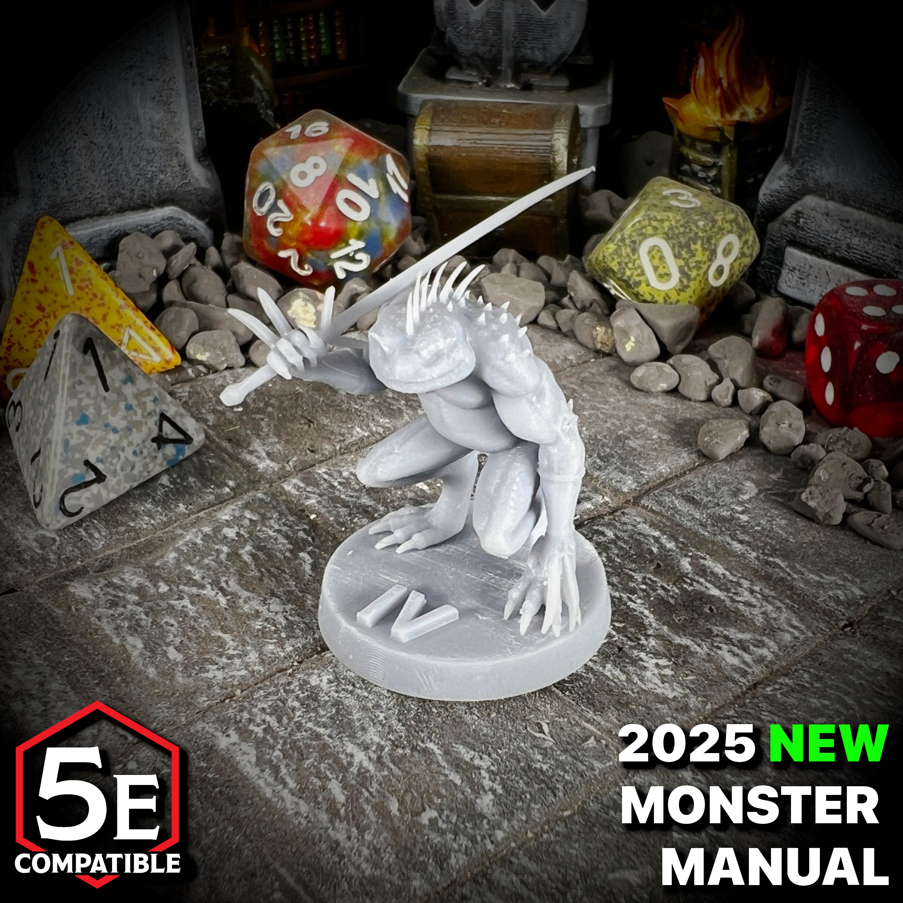 The highest quality, reasonably priced 28mm scale Grey Slaad miniatures for Dungeons & Dragons, Pathfinder, GURPS, and other TTRPGS!