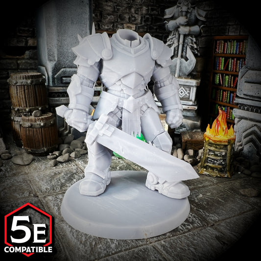 The highest quality, reasonably priced 28mm scale Headless Iron Golem miniatures for Dungeons & Dragons, Pathfinder, GURPS, and other TTRPGS!