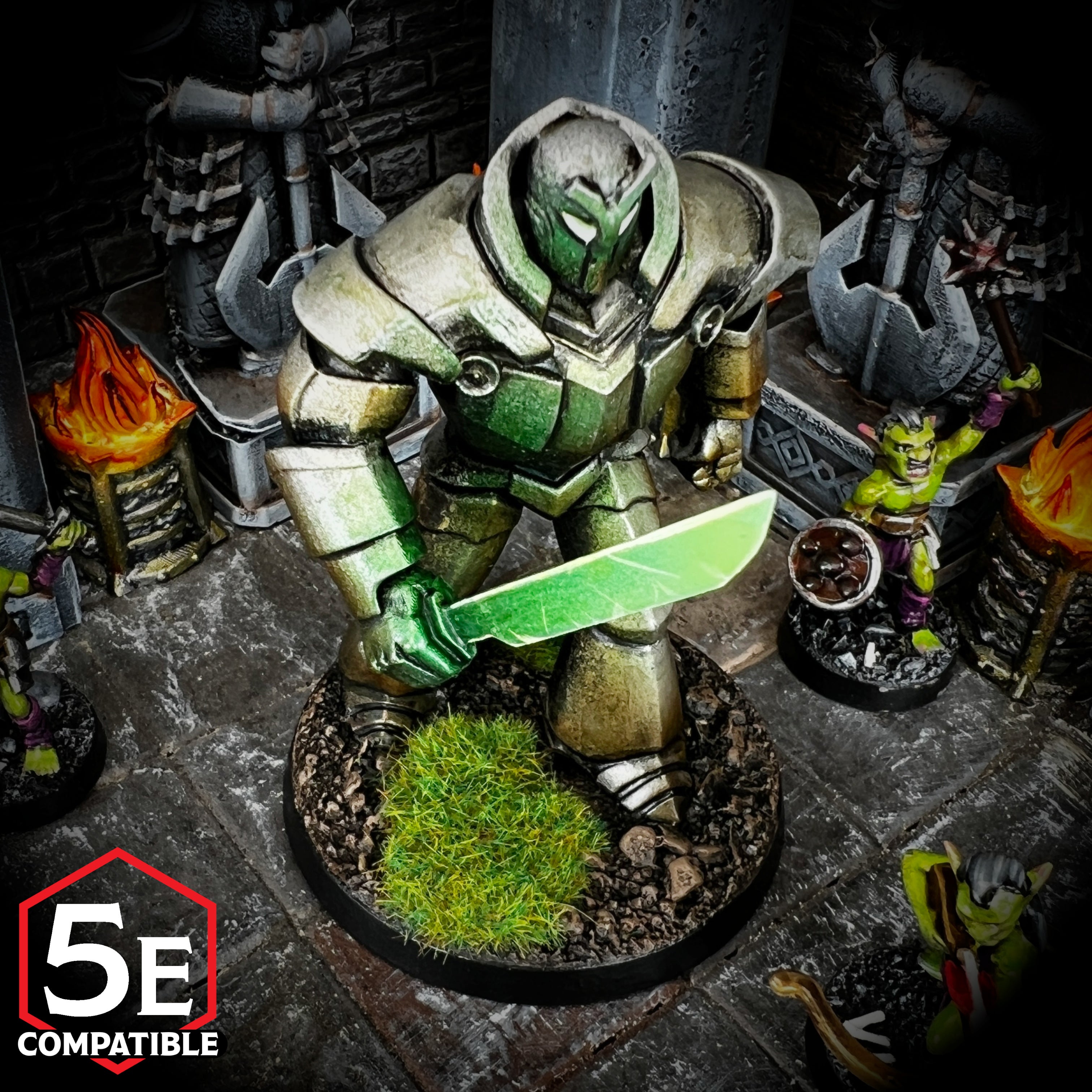 The highest quality, reasonably priced 28mm scale Iron Golem miniatures for Dungeons & Dragons, Pathfinder, GURPS, and other TTRPGS!