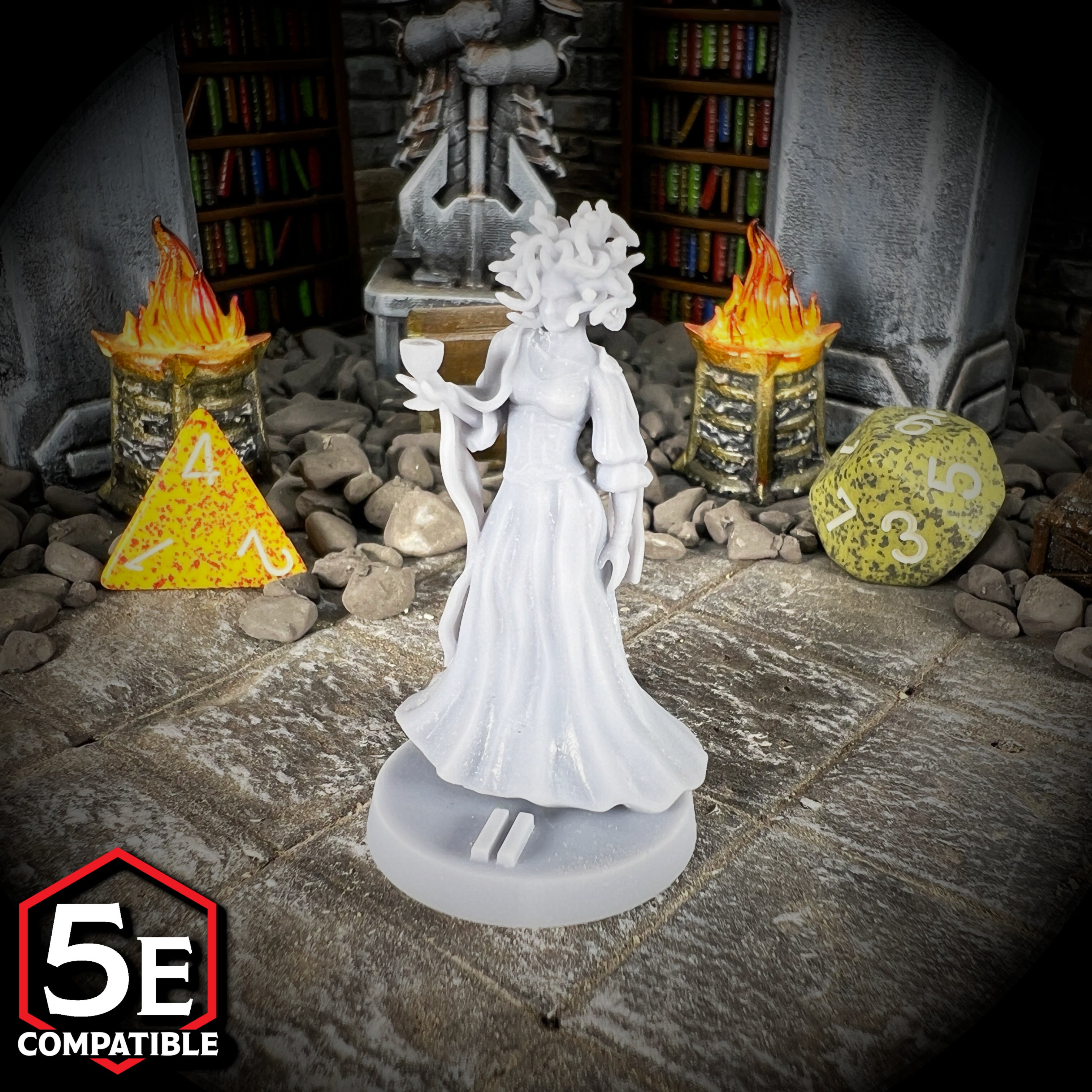 The highest quality, reasonably priced 28mm scale Medusa miniatures for Dungeons & Dragons, Pathfinder, GURPS, and other TTRPGS!