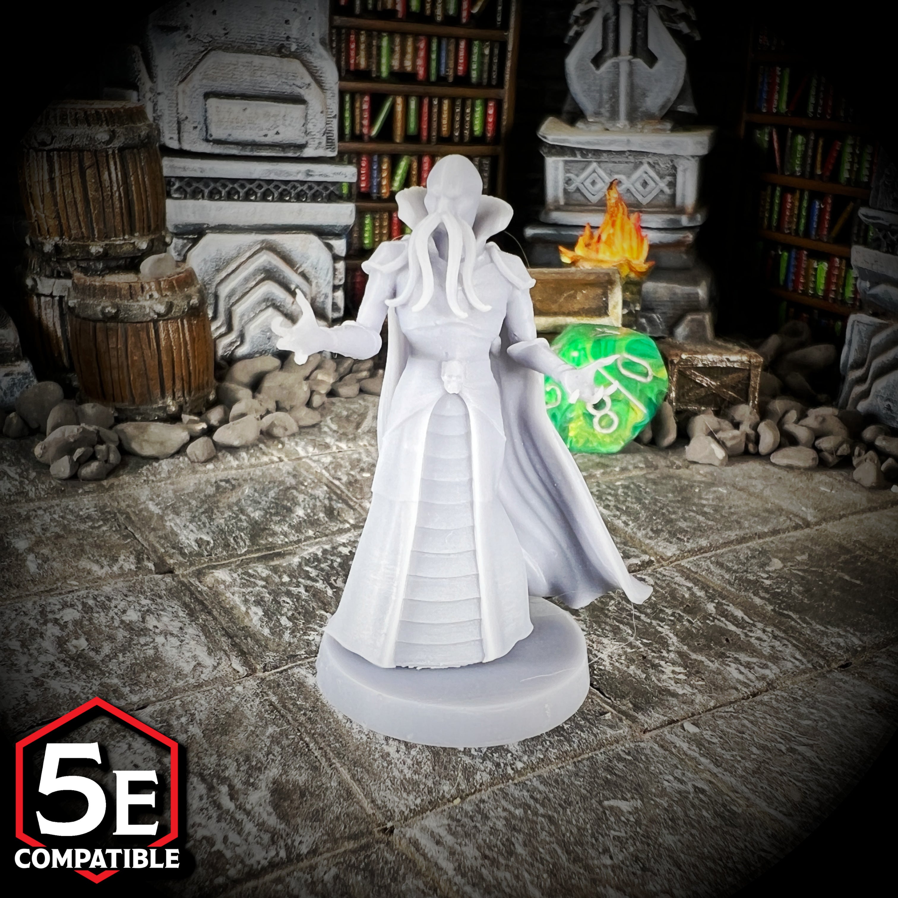 The highest quality, reasonably priced 28mm scale Mind Flayer miniatures for Dungeons & Dragons, Pathfinder, GURPS, and other TTRPGS!