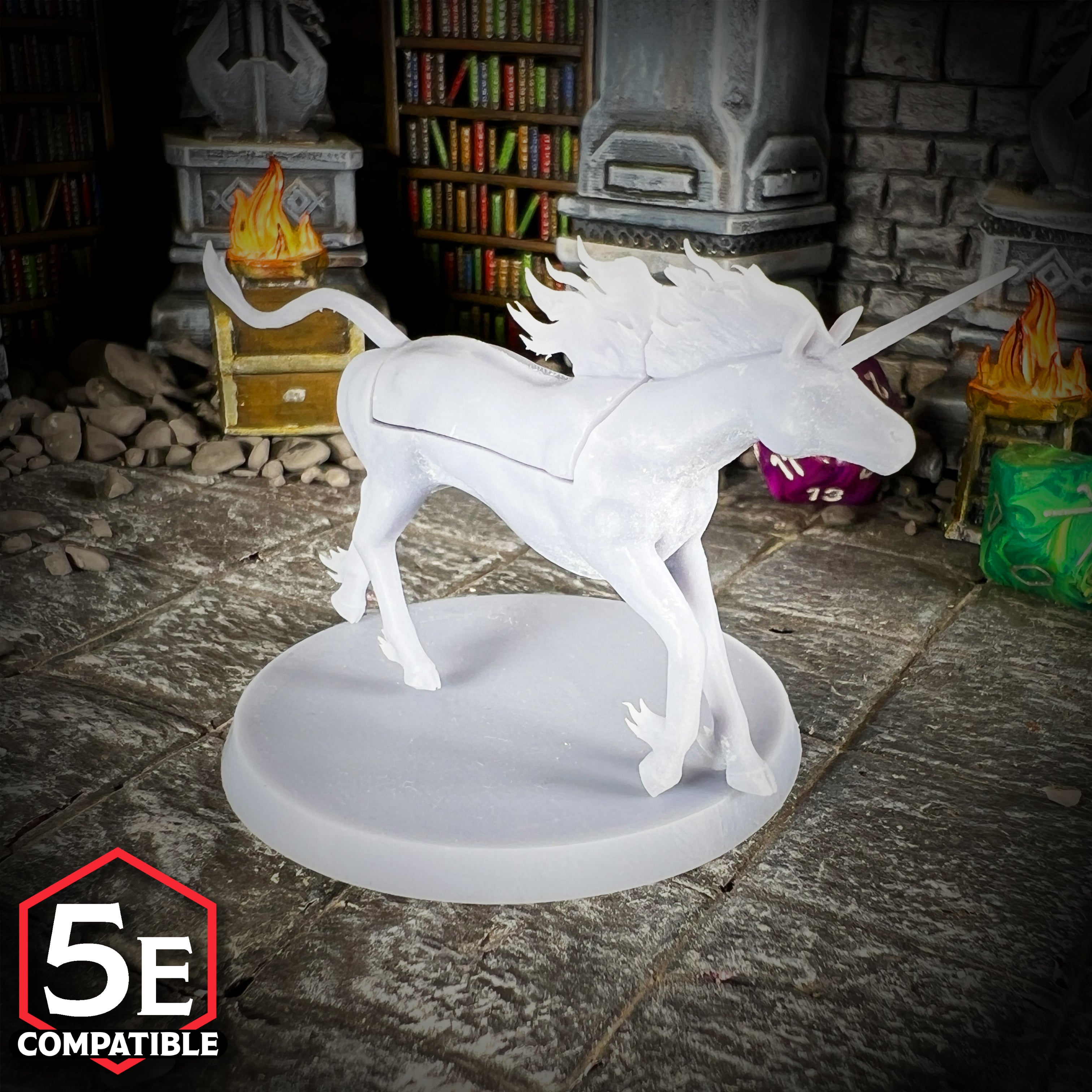 Unicorn Transformer Mount - 28mm 32mm DND Miniatures D&D Minis Dungeons and Dragons