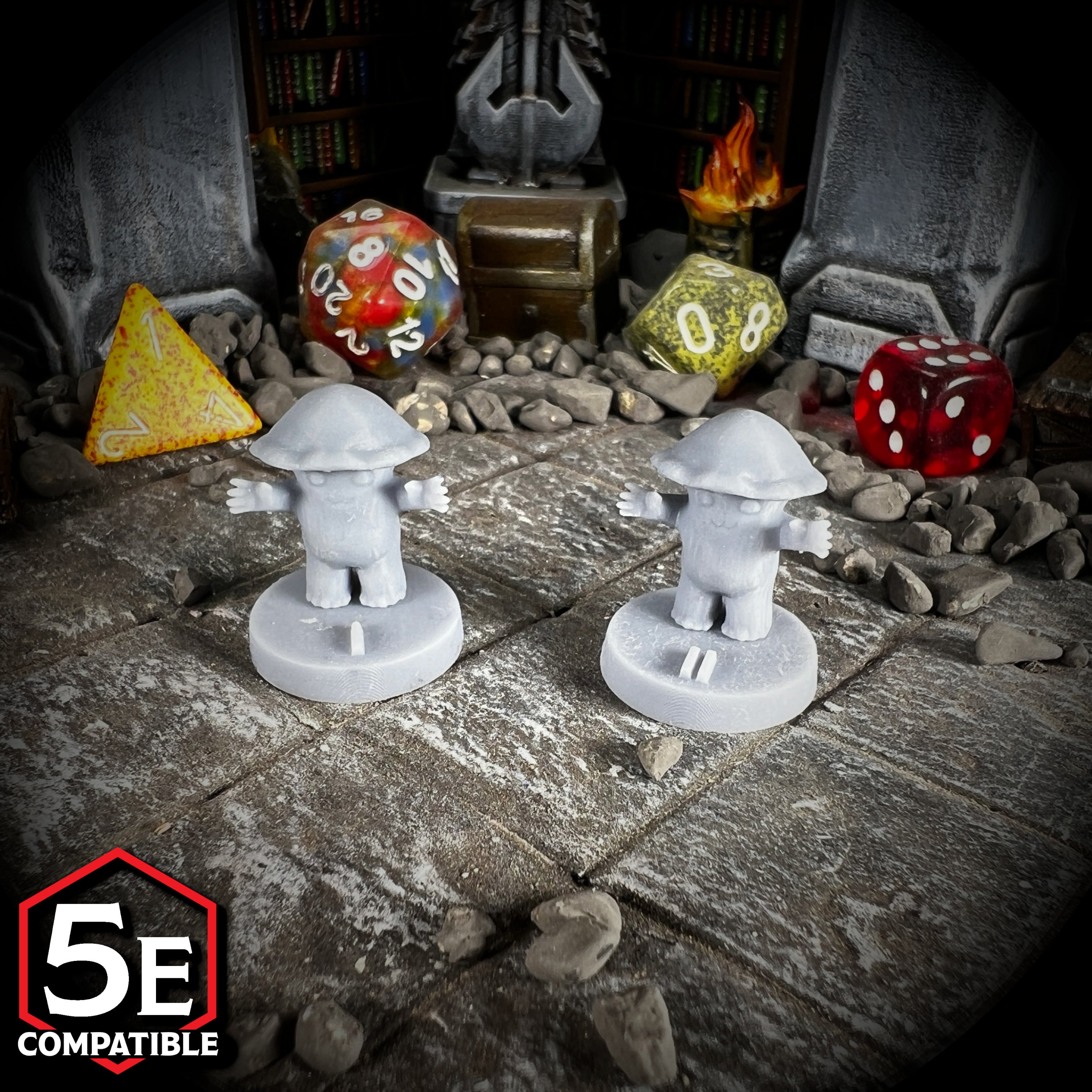 The highest quality, reasonably priced 28mm scale Myconid Sprout miniatures for Dungeons & Dragons, Pathfinder, GURPS, and other TTRPGS!