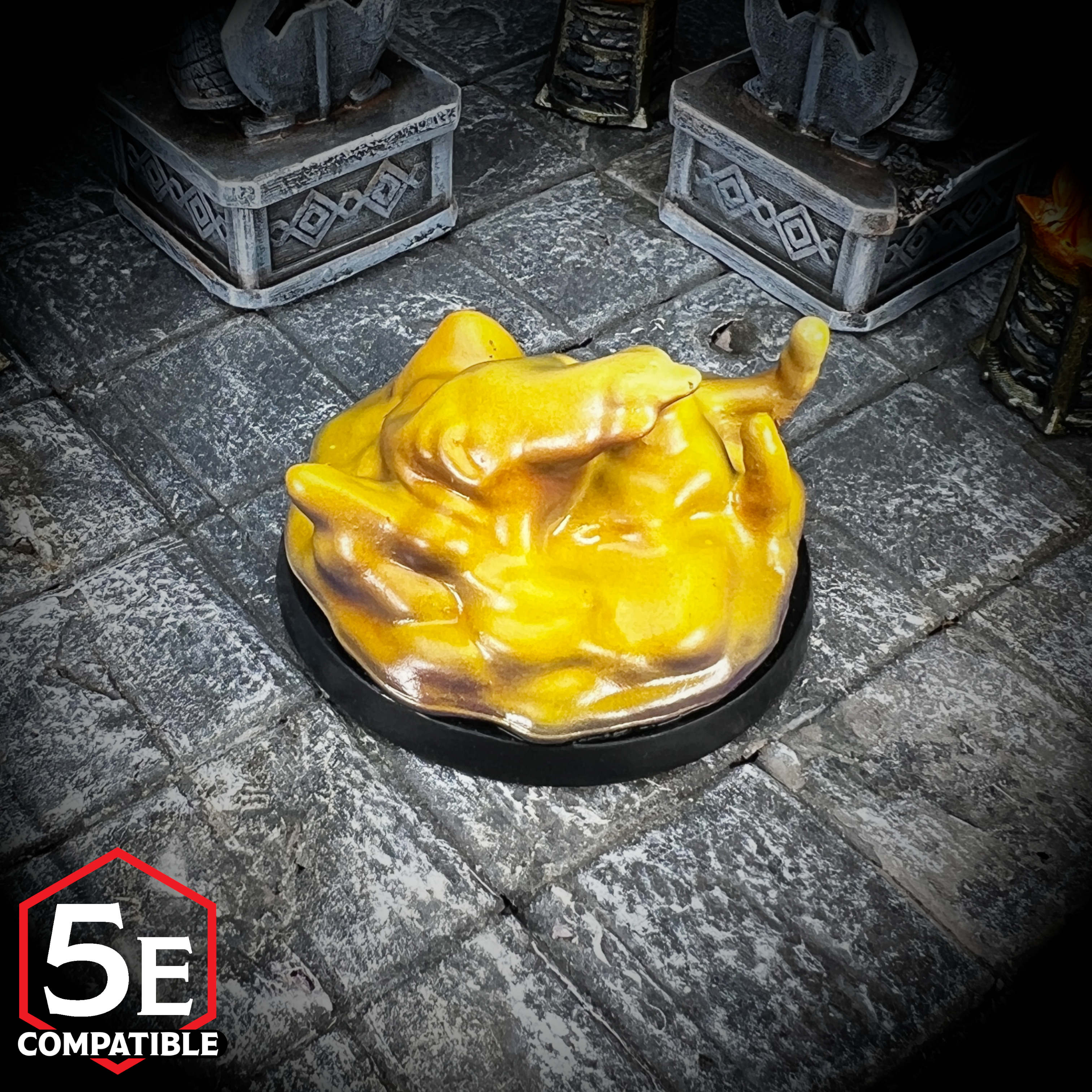 The highest quality, reasonably priced 28mm scale Ochre Jelly miniatures for Dungeons & Dragons, Pathfinder, GURPS, and other TTRPGS!