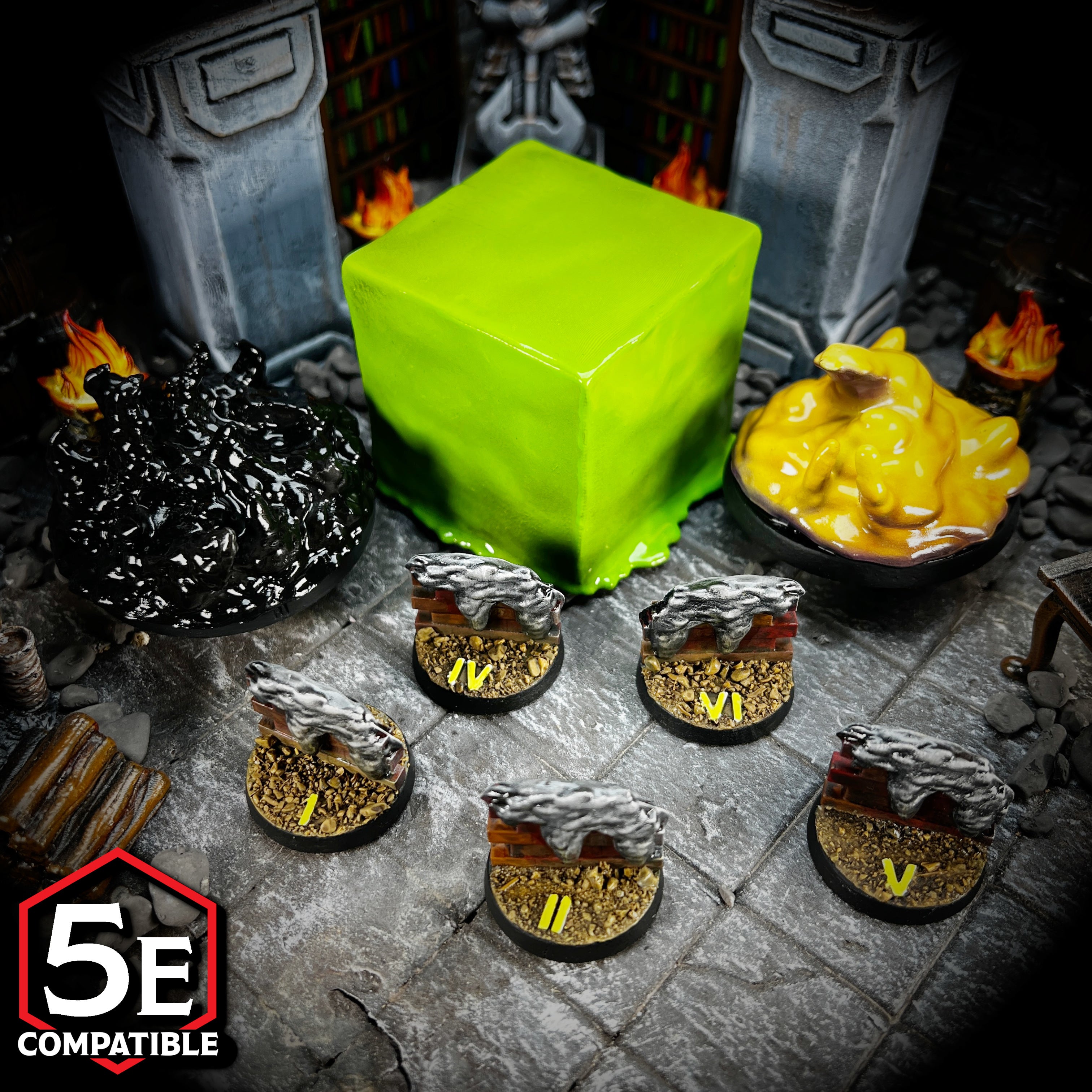 The highest quality, reasonably priced 28mm scale Ooze Group miniatures for Dungeons & Dragons, Pathfinder, GURPS, and other TTRPGS!