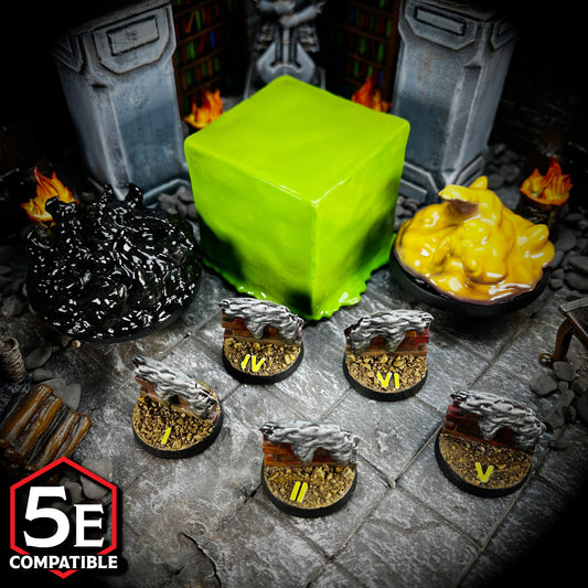 The highest quality, reasonably priced 28mm scale Ooze Group miniatures for Dungeons & Dragons, Pathfinder, GURPS, and other TTRPGS!