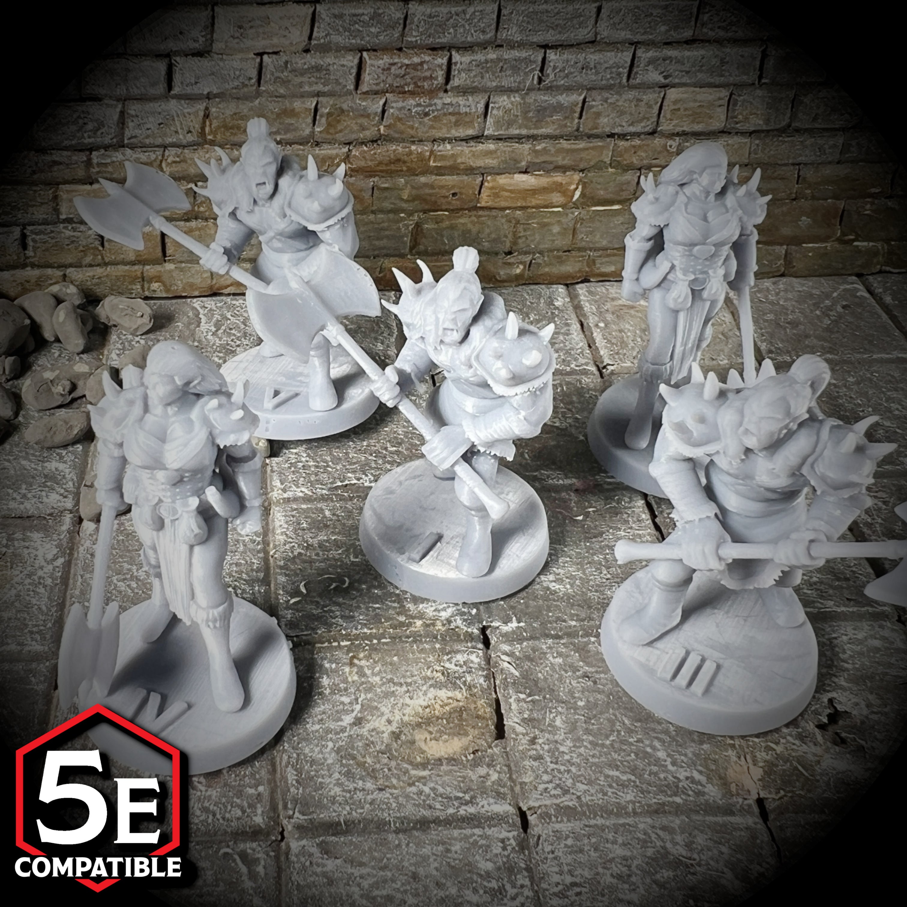 The highest quality, reasonably priced 28mm scale Orc Tough miniatures for Dungeons & Dragons, Pathfinder, GURPS, and other TTRPGS!