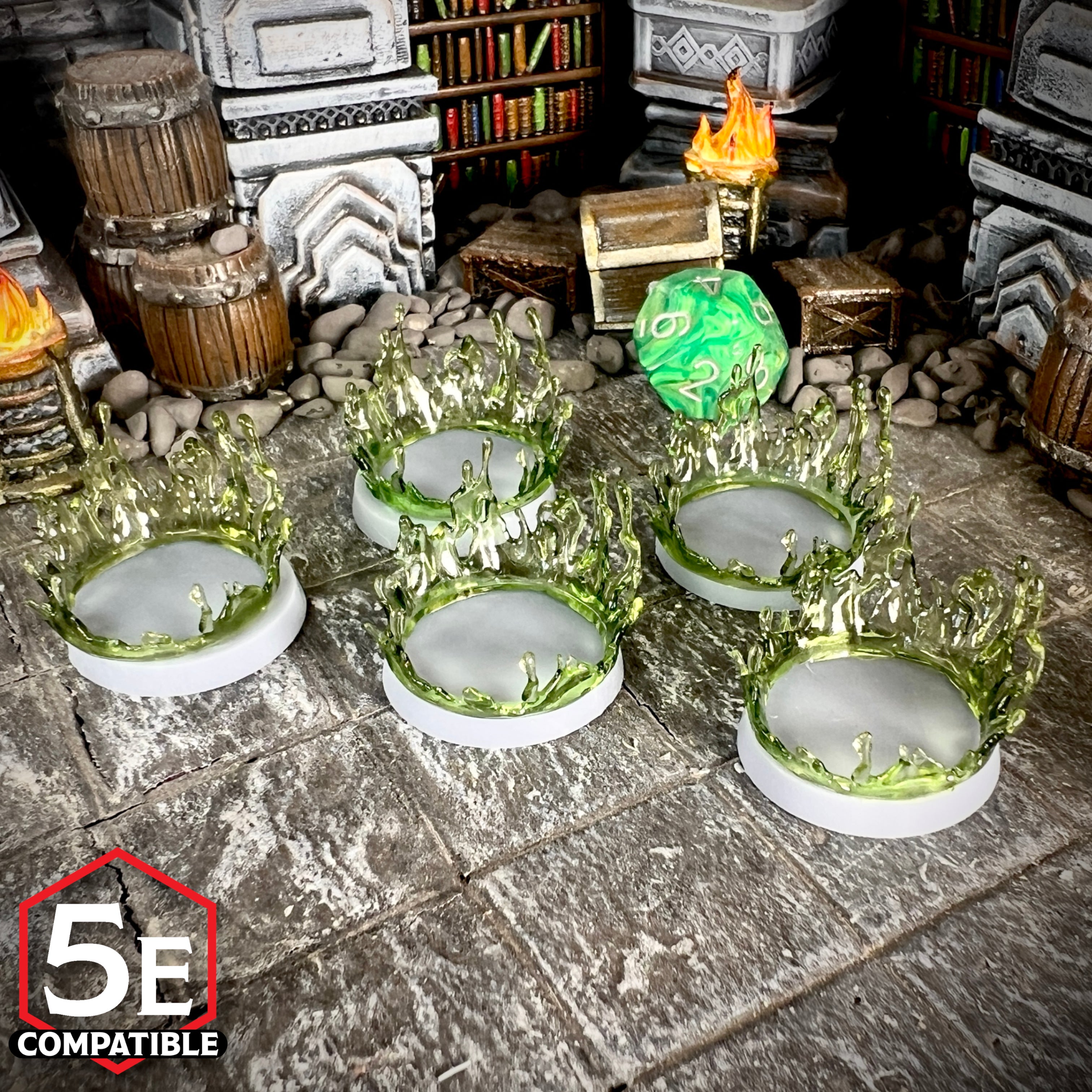 The highest quality, reasonably priced 28mm scale Poison Base Ornament miniatures for Dungeons & Dragons, Pathfinder, GURPS, and other TTRPGS!