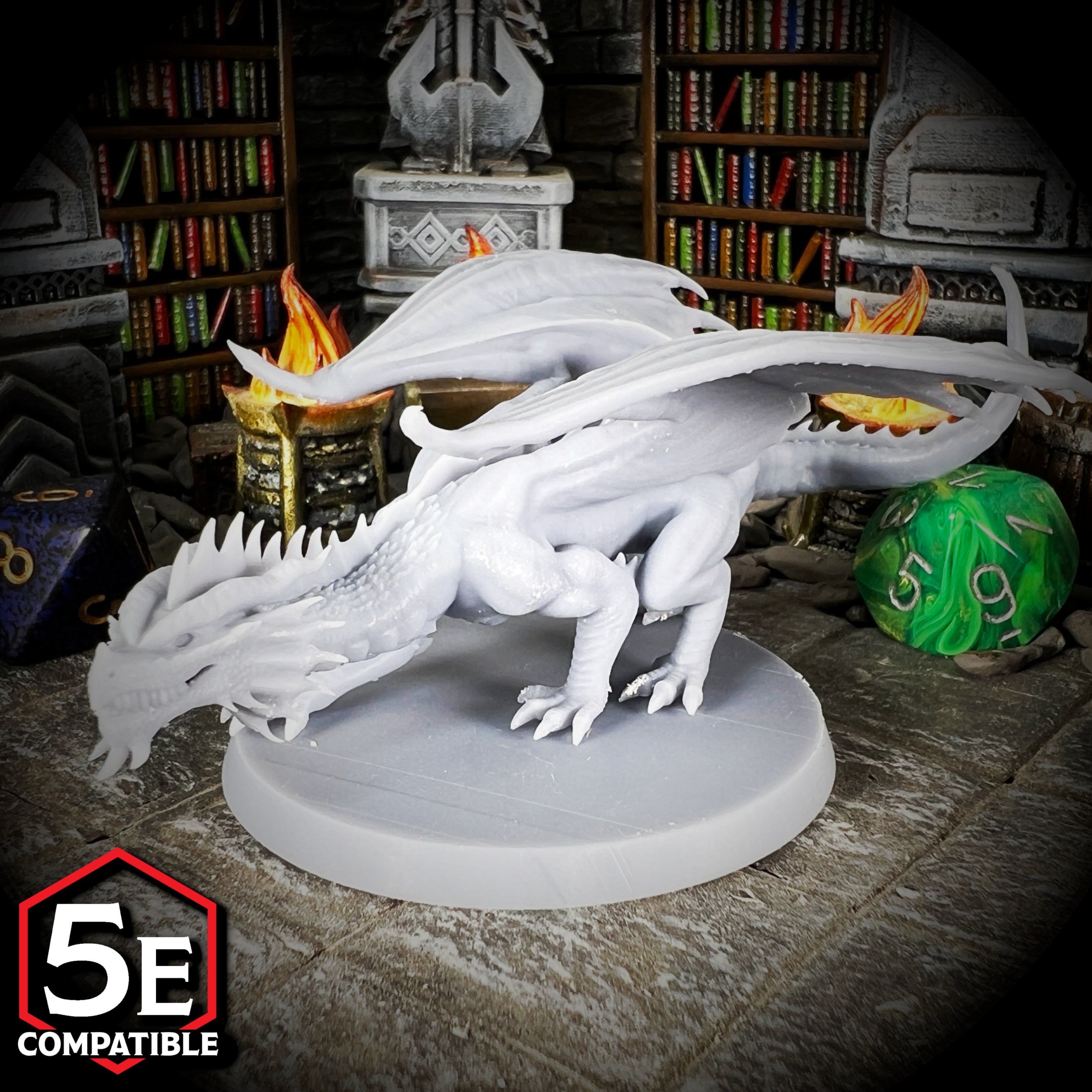 The highest quality, reasonably priced 28mm scale Young Red Dragon miniatures for Dungeons & Dragons, Pathfinder, GURPS, and other TTRPGS!