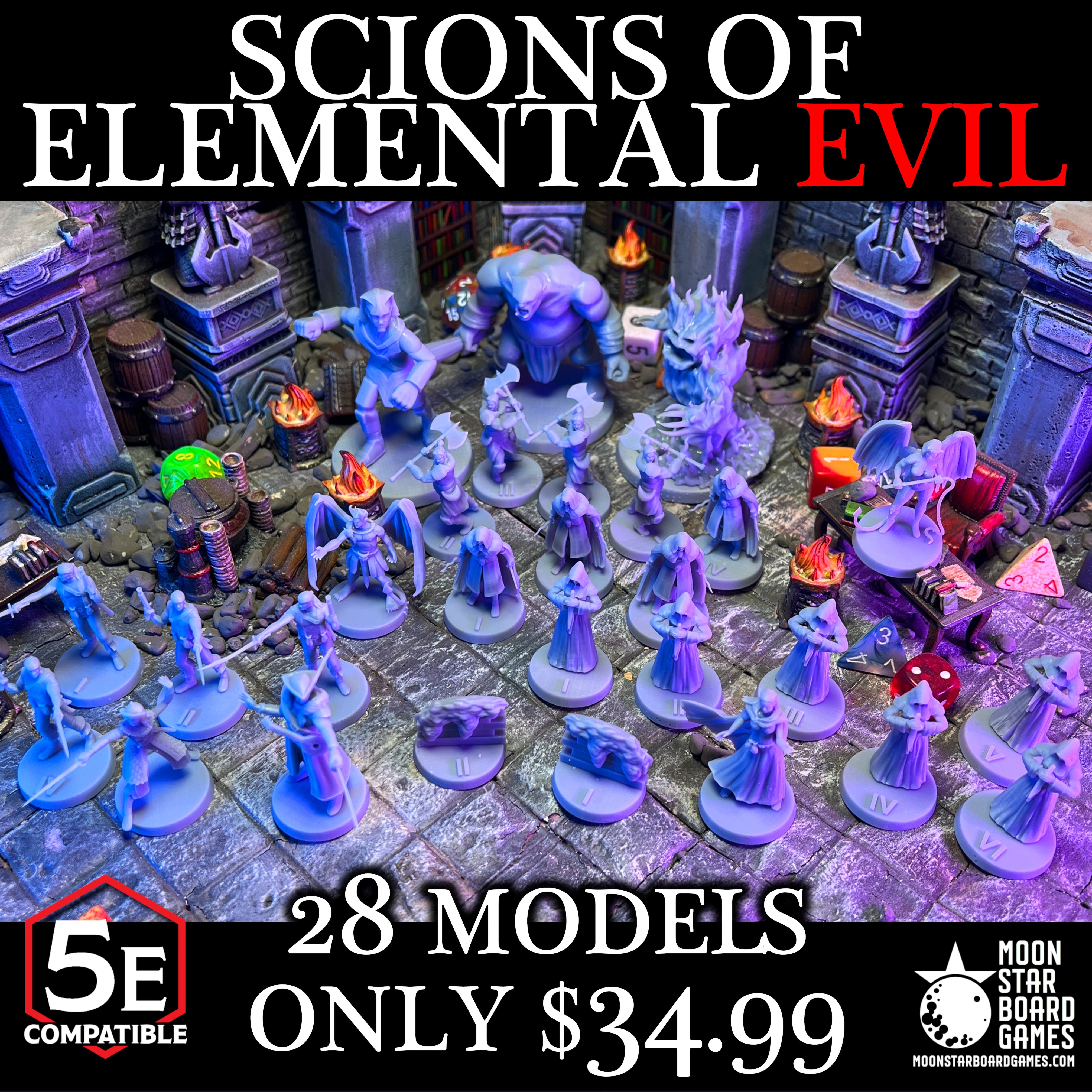Scions of Elemental Evil - 28pc - COMPLETE ADVENTURE PACK