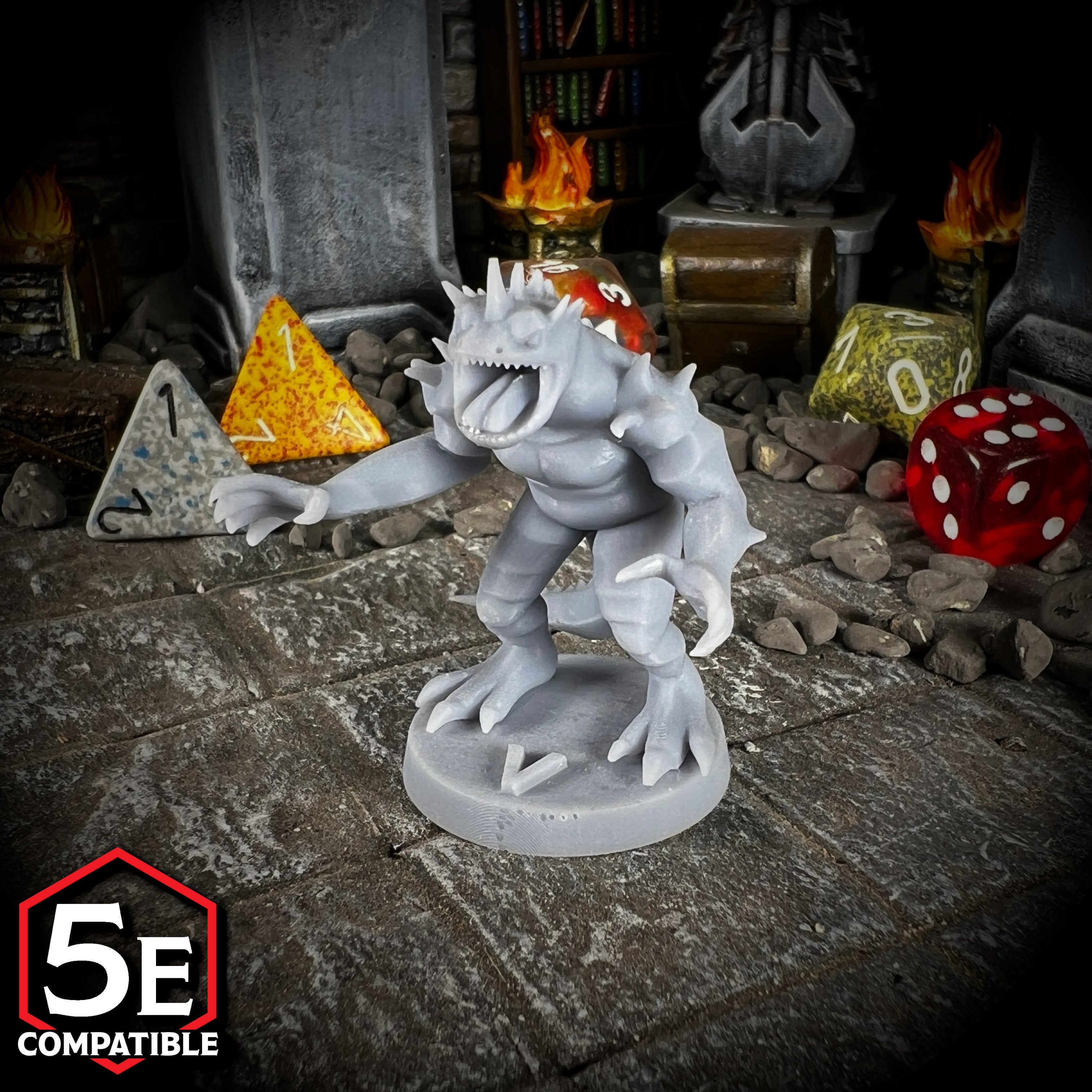 The highest quality, reasonably priced 28mm scale Troglodyte miniatures for Dungeons & Dragons, Pathfinder, GURPS, and other TTRPGS!