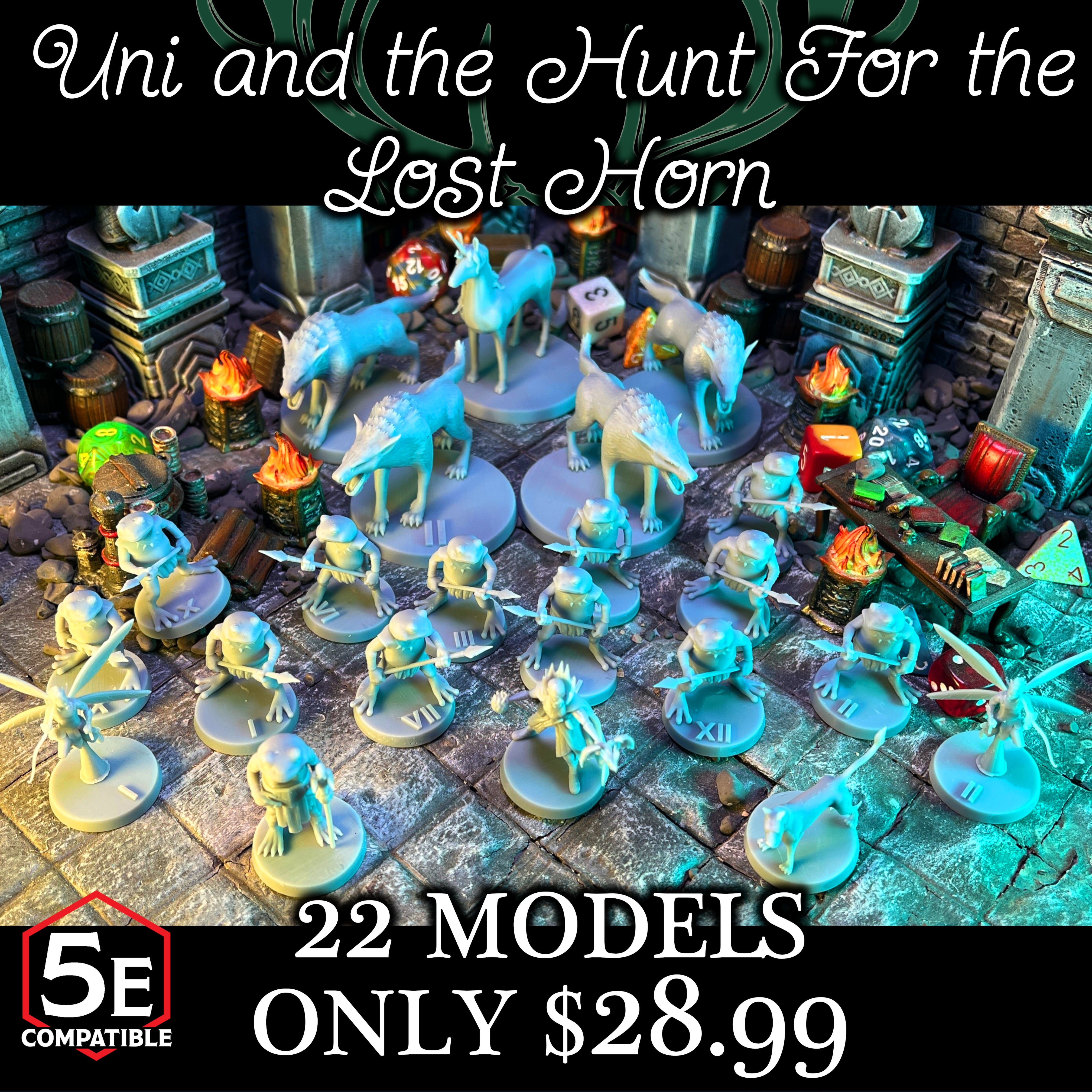 Uni And The Hunt for the Lost Horn - 22pc - COMPLETE ADVENTURE PACK