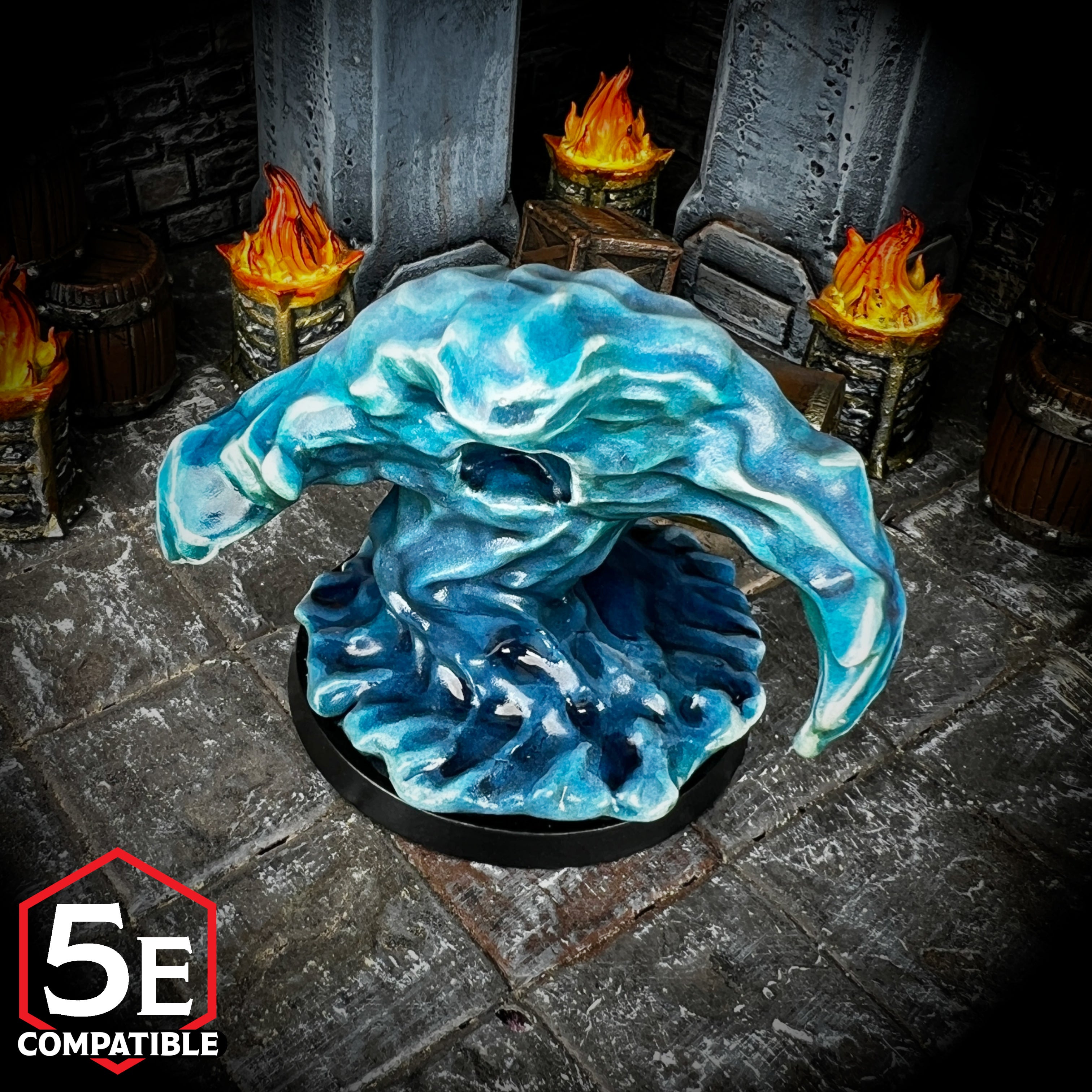 The highest quality, reasonably priced 28mm scale Water Elemental miniatures for Dungeons & Dragons, Pathfinder, GURPS, and other TTRPGS!