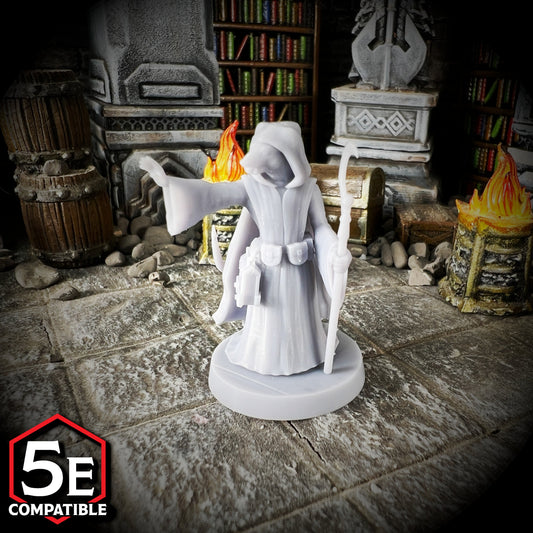 The highest quality, reasonably priced 28mm scale Wererat Leader Sorcerer miniatures for Dungeons & Dragons, Pathfinder, GURPS, and other TTRPGS!