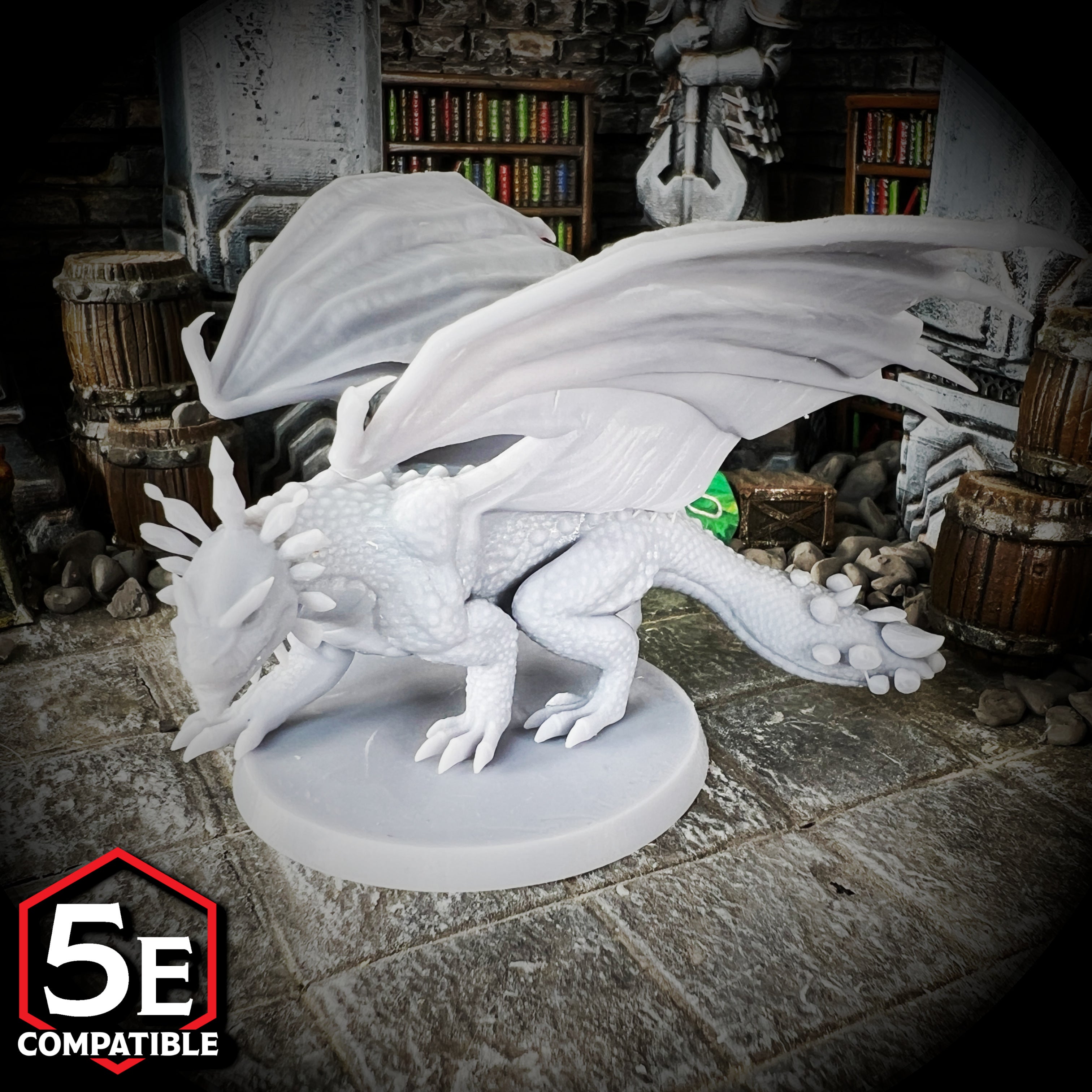 The highest quality, reasonably priced 28mm scale Young Amethyst Dragon miniatures for Dungeons & Dragons, Pathfinder, GURPS, and other TTRPGS!