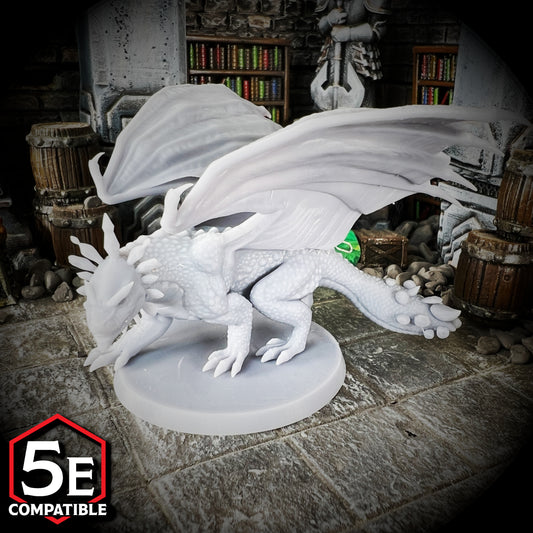 The highest quality, reasonably priced 28mm scale Young Amethyst Dragon miniatures for Dungeons & Dragons, Pathfinder, GURPS, and other TTRPGS!